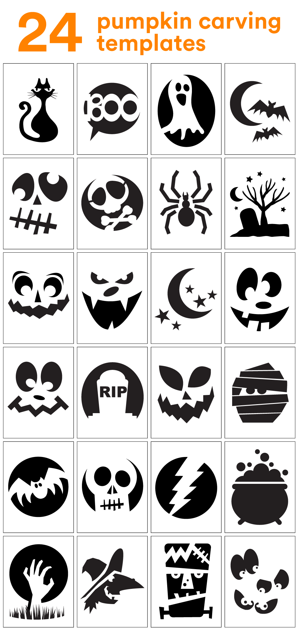 Pumpkin Carving Ideas For Kids Printable