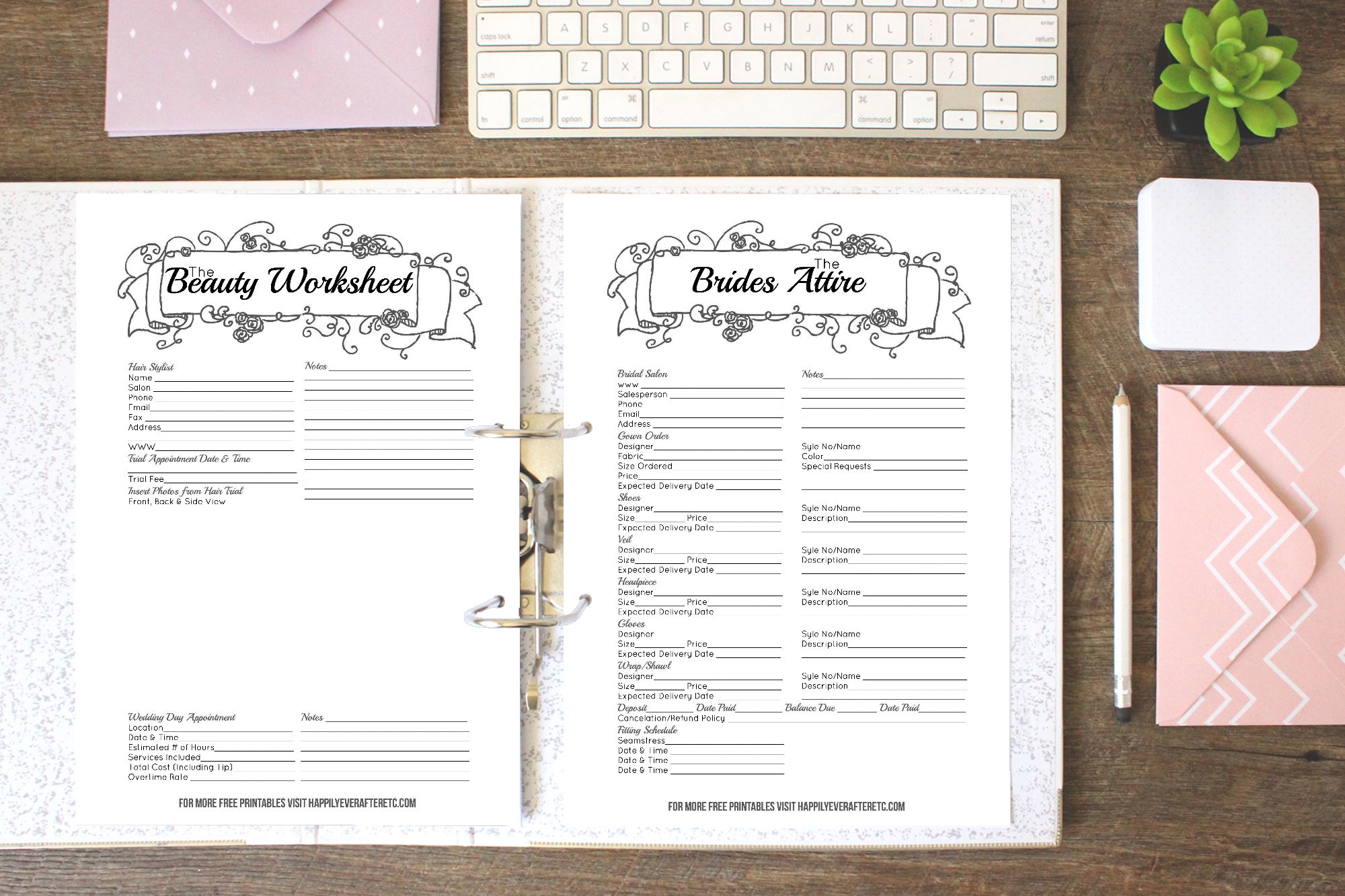 printable wedding planner