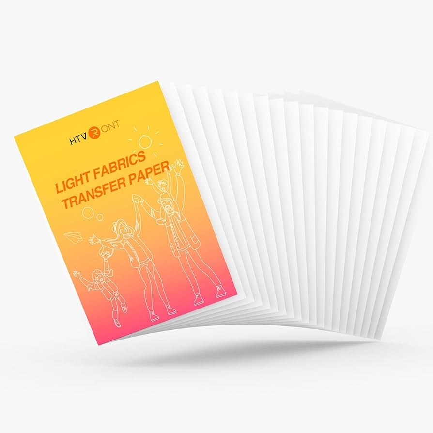 HTVRONT Printable Heat Transfer Vinyl 20 Pack Heat Transfer Paper For T Shirts 8 5