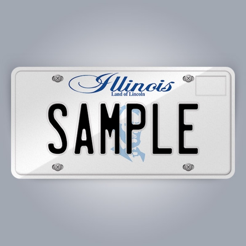 Illinois License Plate Replica Reflective