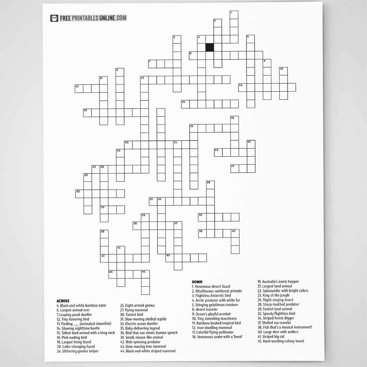 printable crossword puzzles