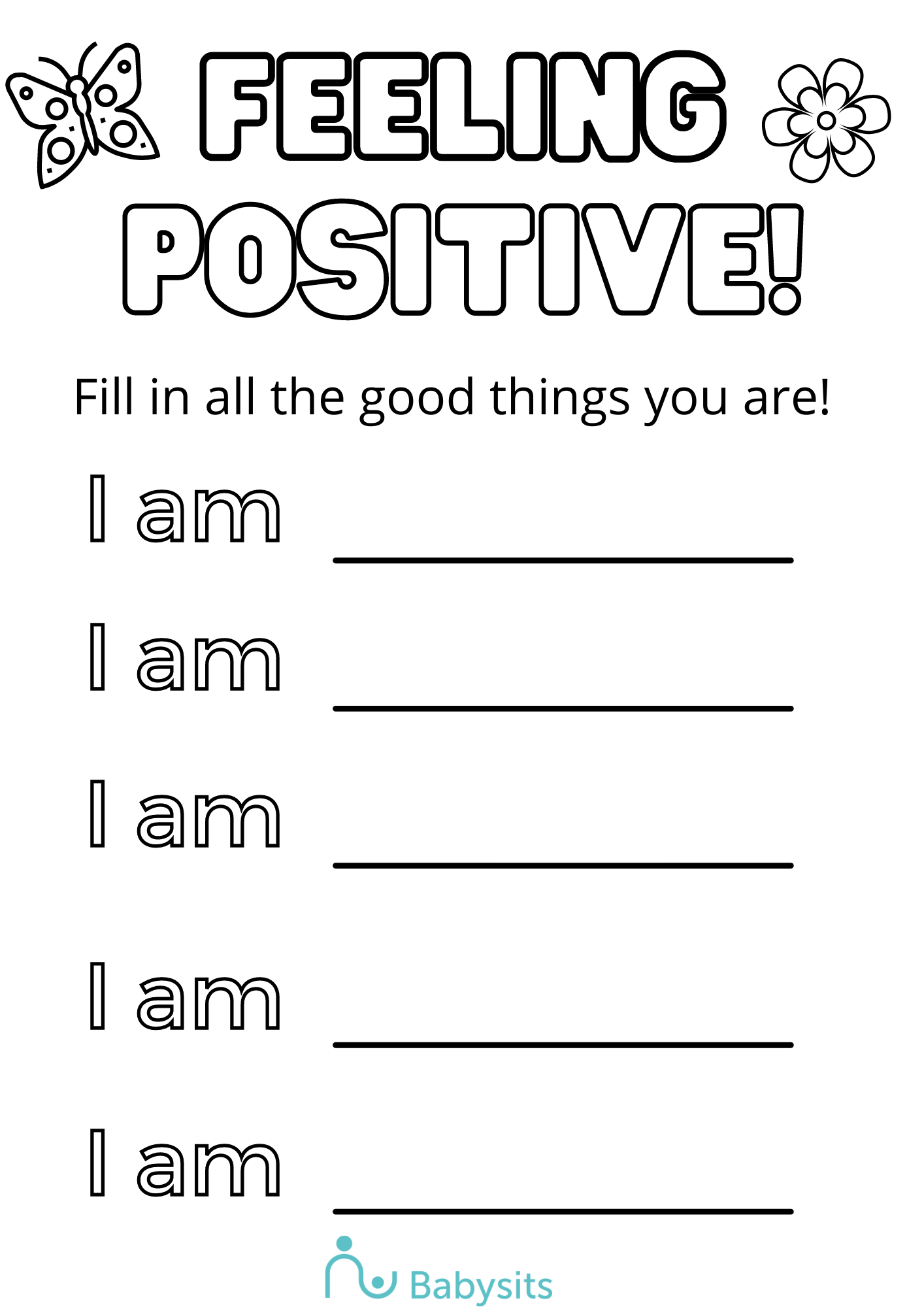 positive affirmations for kids printable