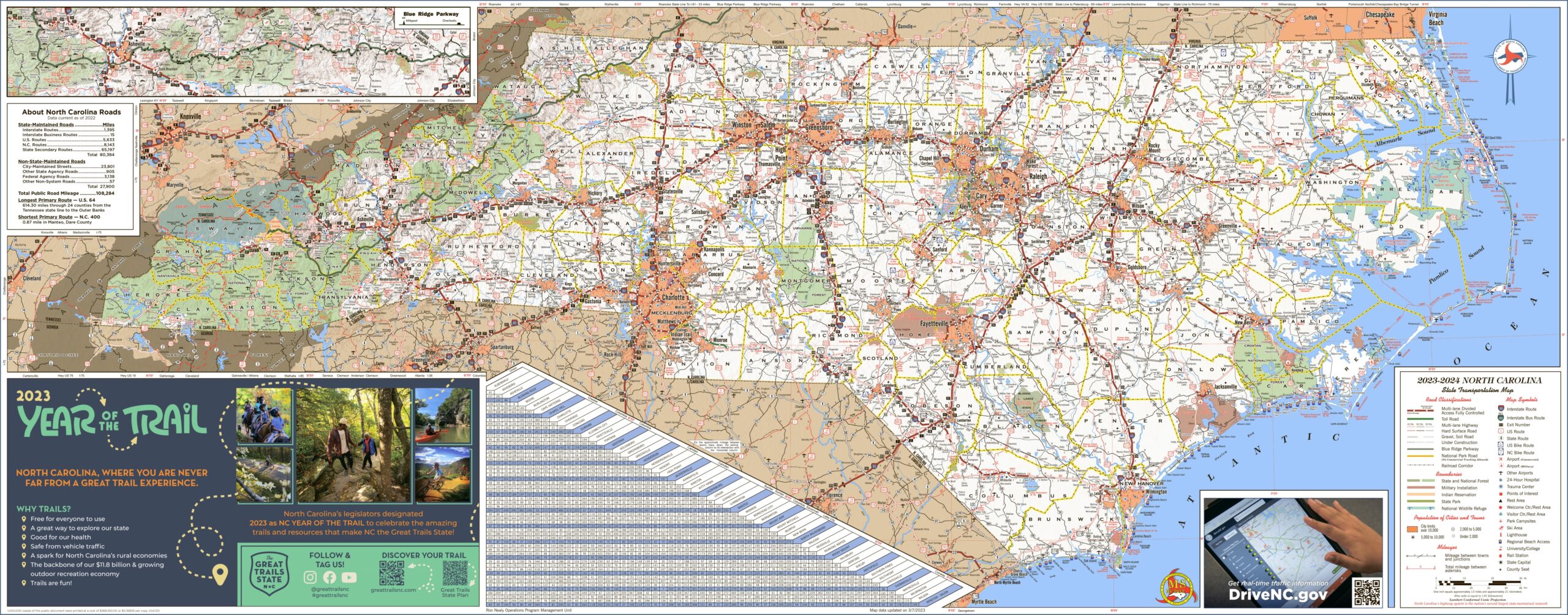 Large Detailed Tourist Map Of North Carolina With Cities And Towns 