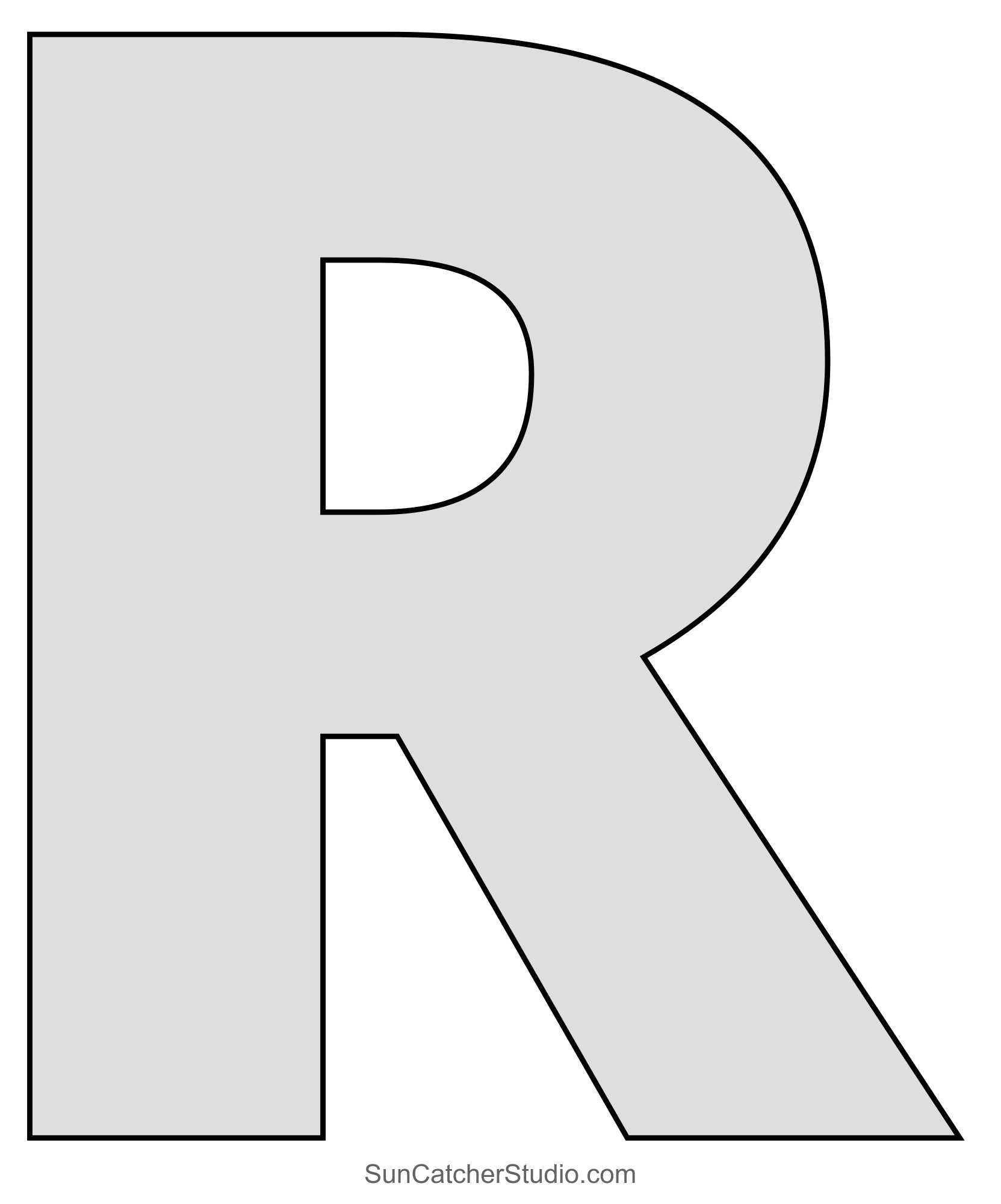 Large Letter Stencils Printable Alphabet Lettering Font Free 