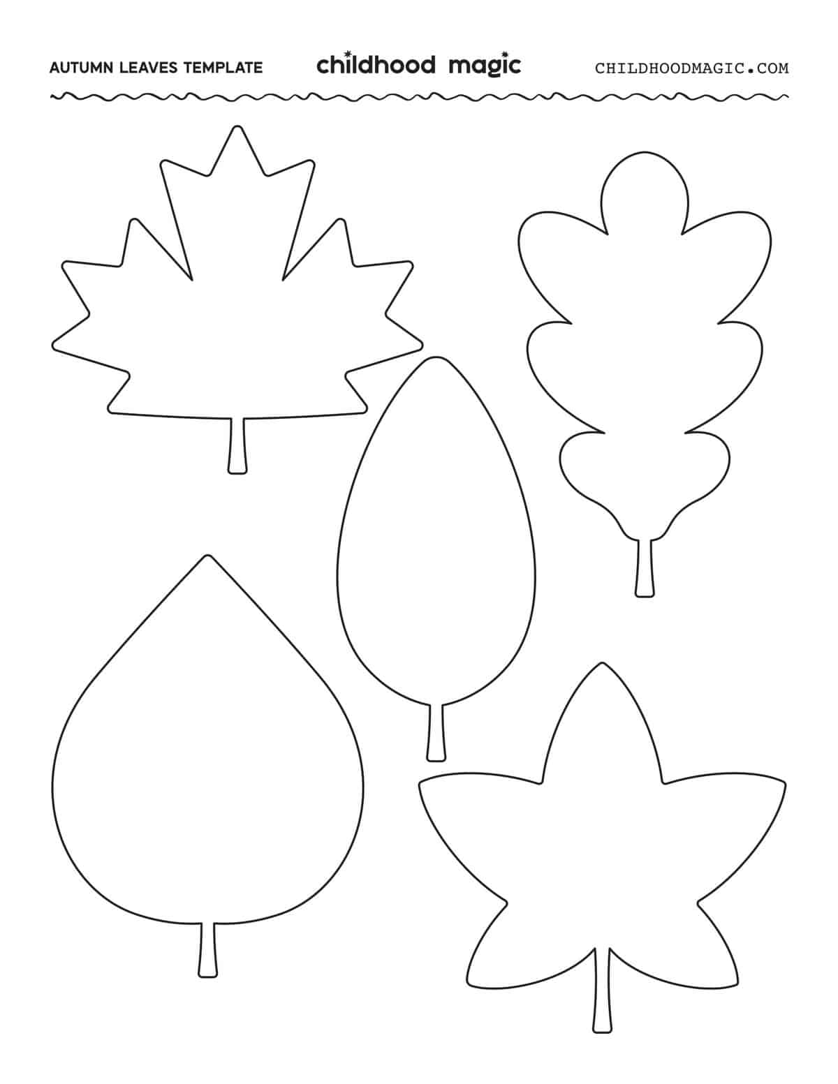 Printable Fall Leaves Outline
