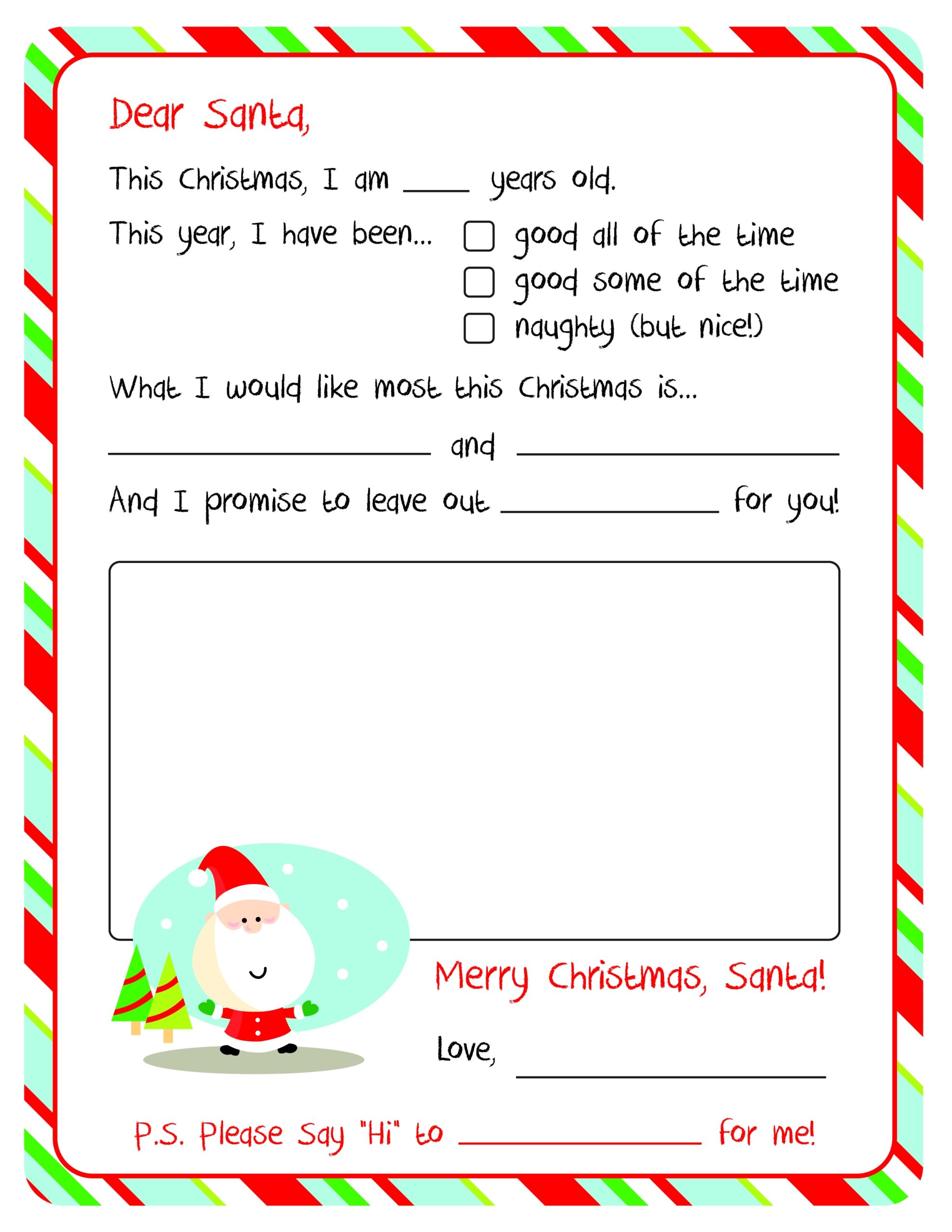 Free Printable Letters For Santa