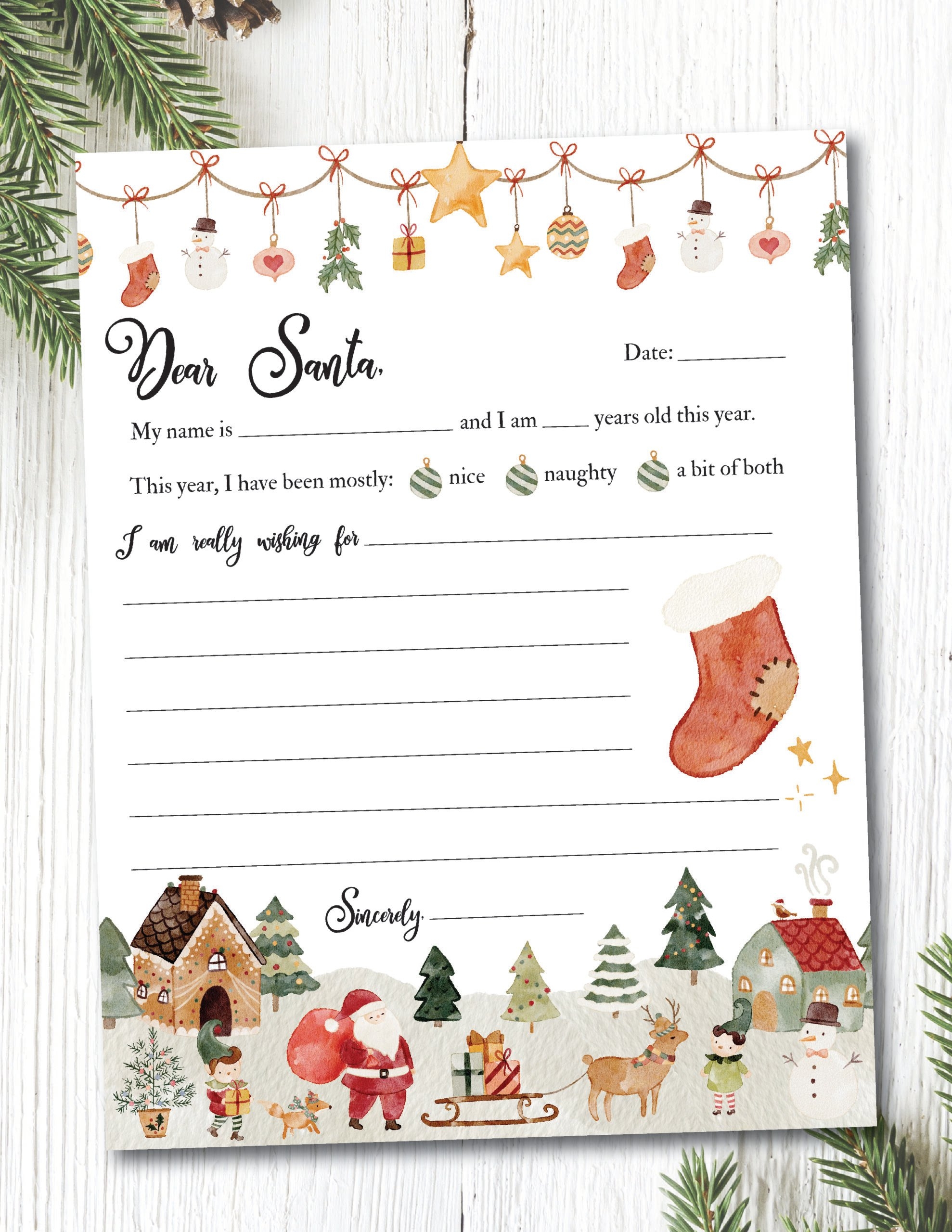 dear santa letter template free printable dear santa letter template free printable
