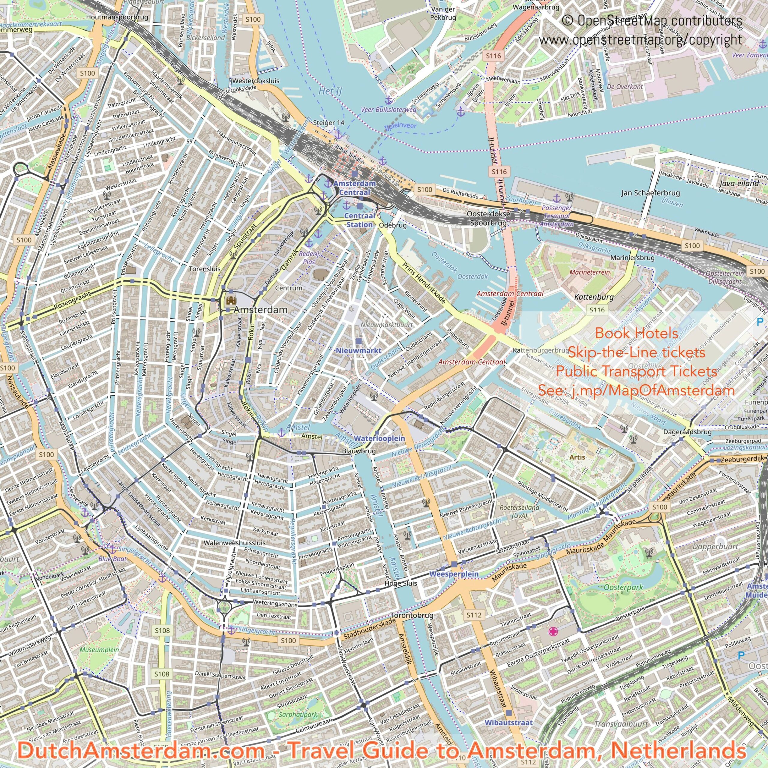 Printable Map Of Amsterdam