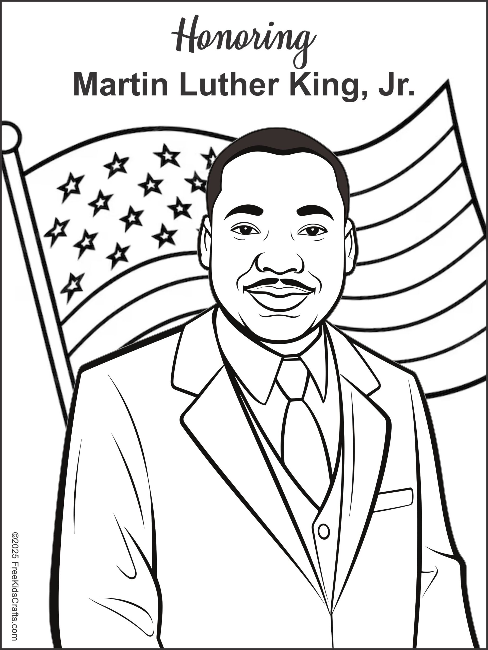 Martin Luther King Jr Coloring Page