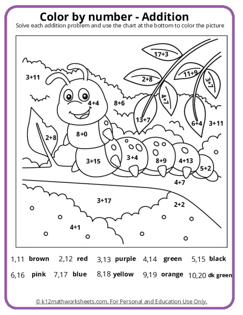 Free Math Coloring Pages Printable
