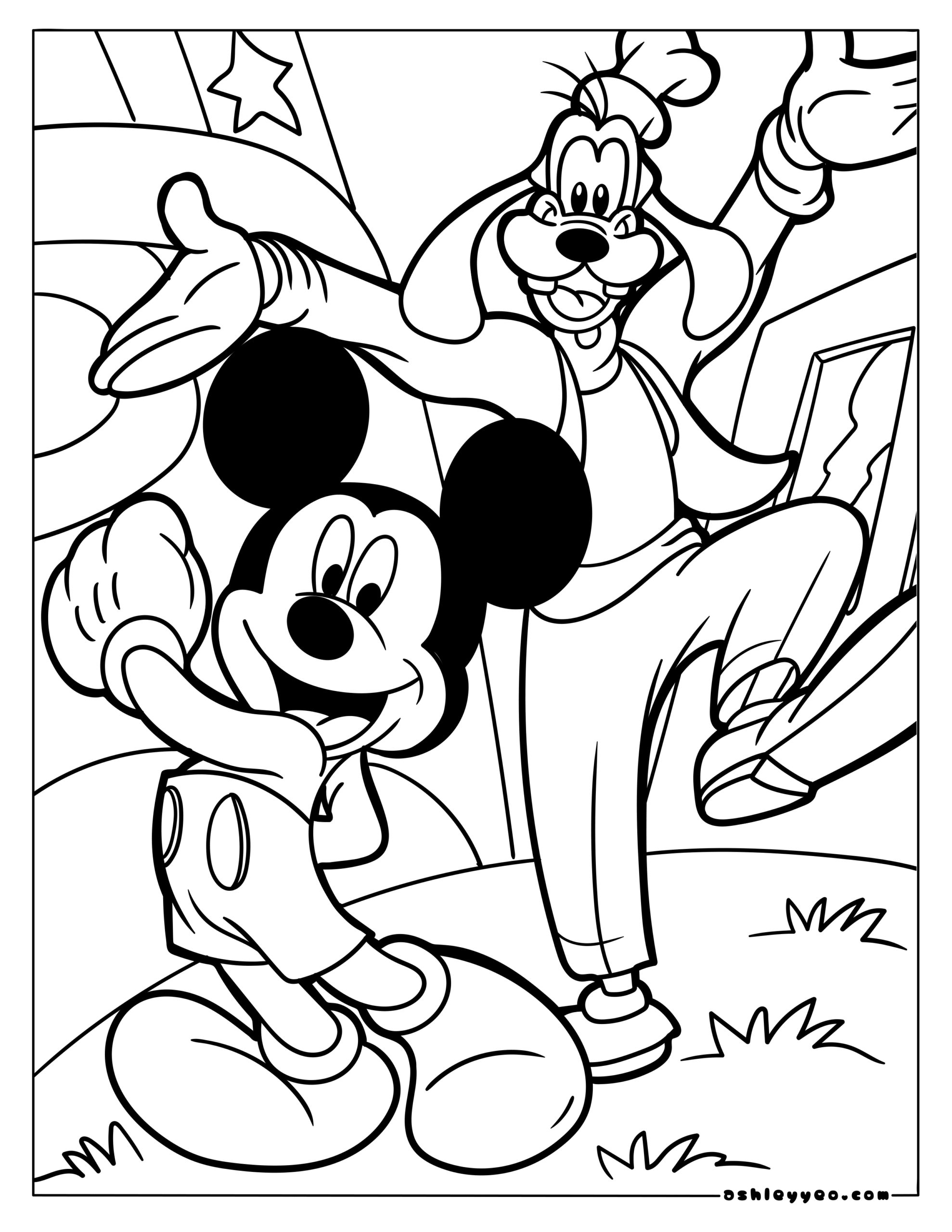 mickey mouse free printable coloring pages