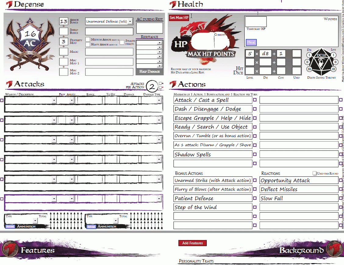 MPMB s Du0026D 5e Character Tools Fully Automated DnD Character Sheets