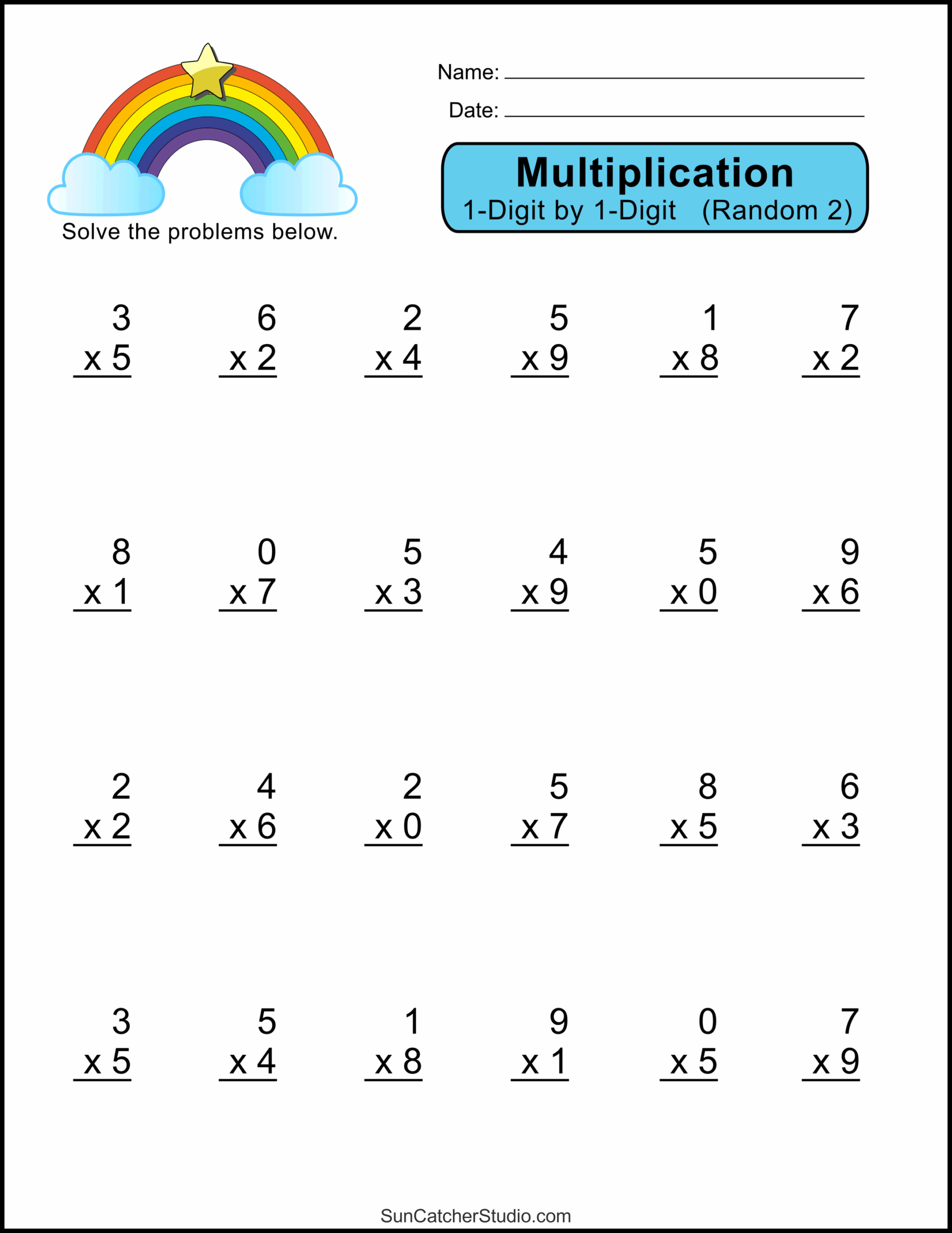 Multiplication Worksheets One Digit Math Drills Free Printables Monograms Design Tools Patterns U0026 DIY Projects