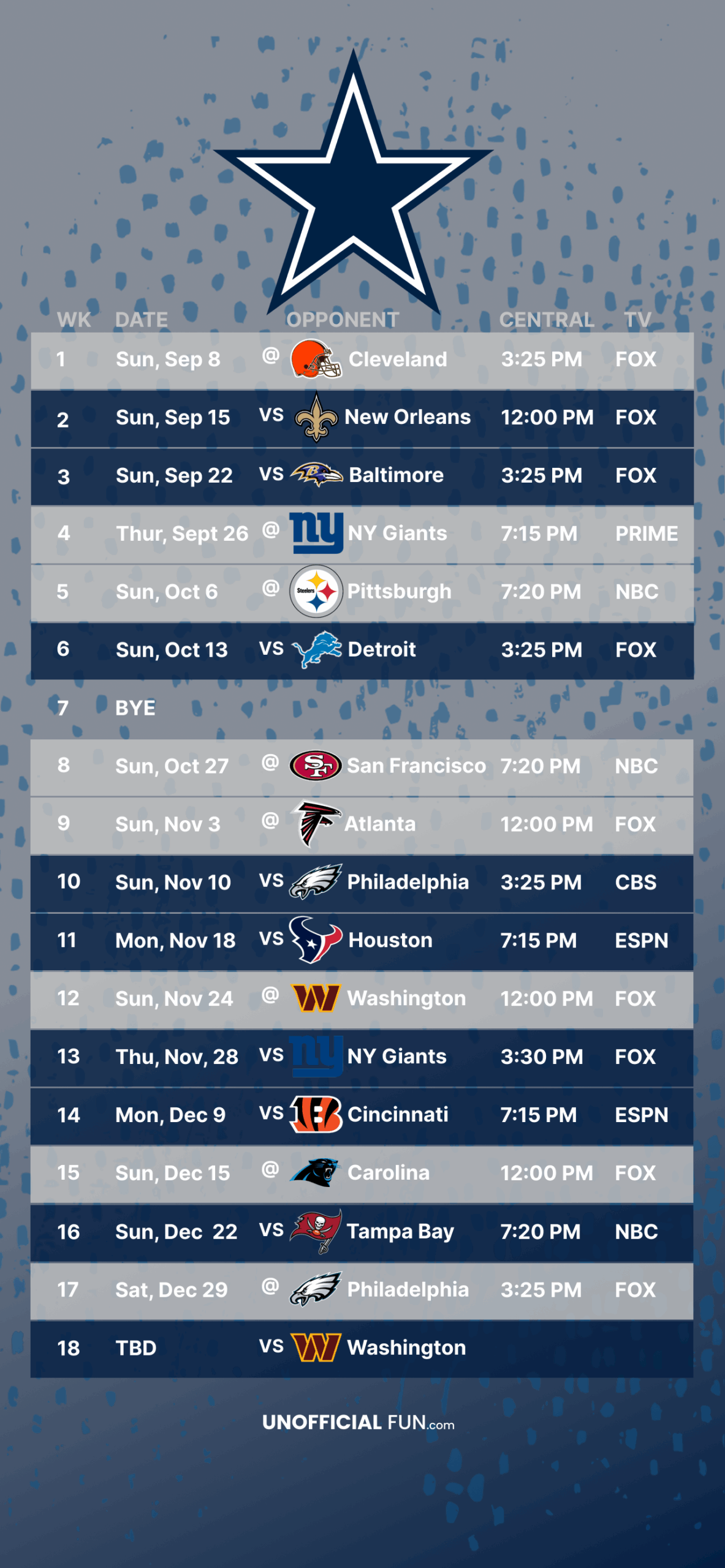 NFL Football Wallpaper Schedules For Your Phone Lock Screen