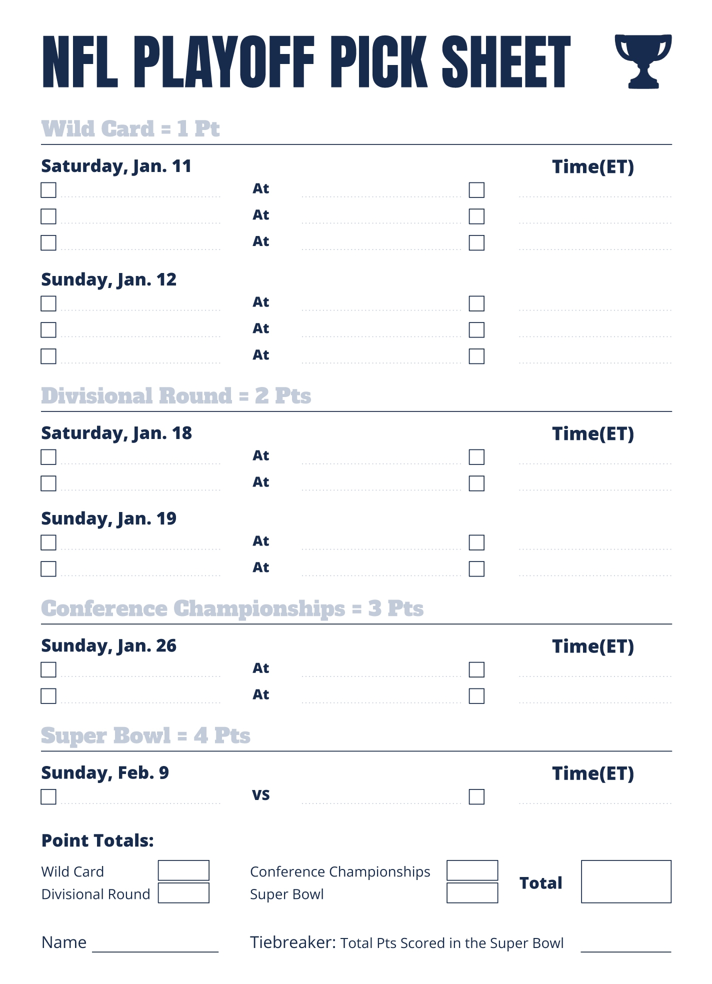 Nfl Picks Printable
