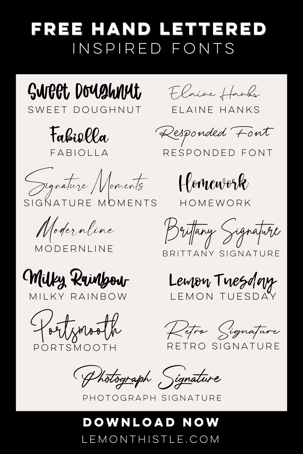 No Hand Lettering Fake It With Fonts Lemon Thistle