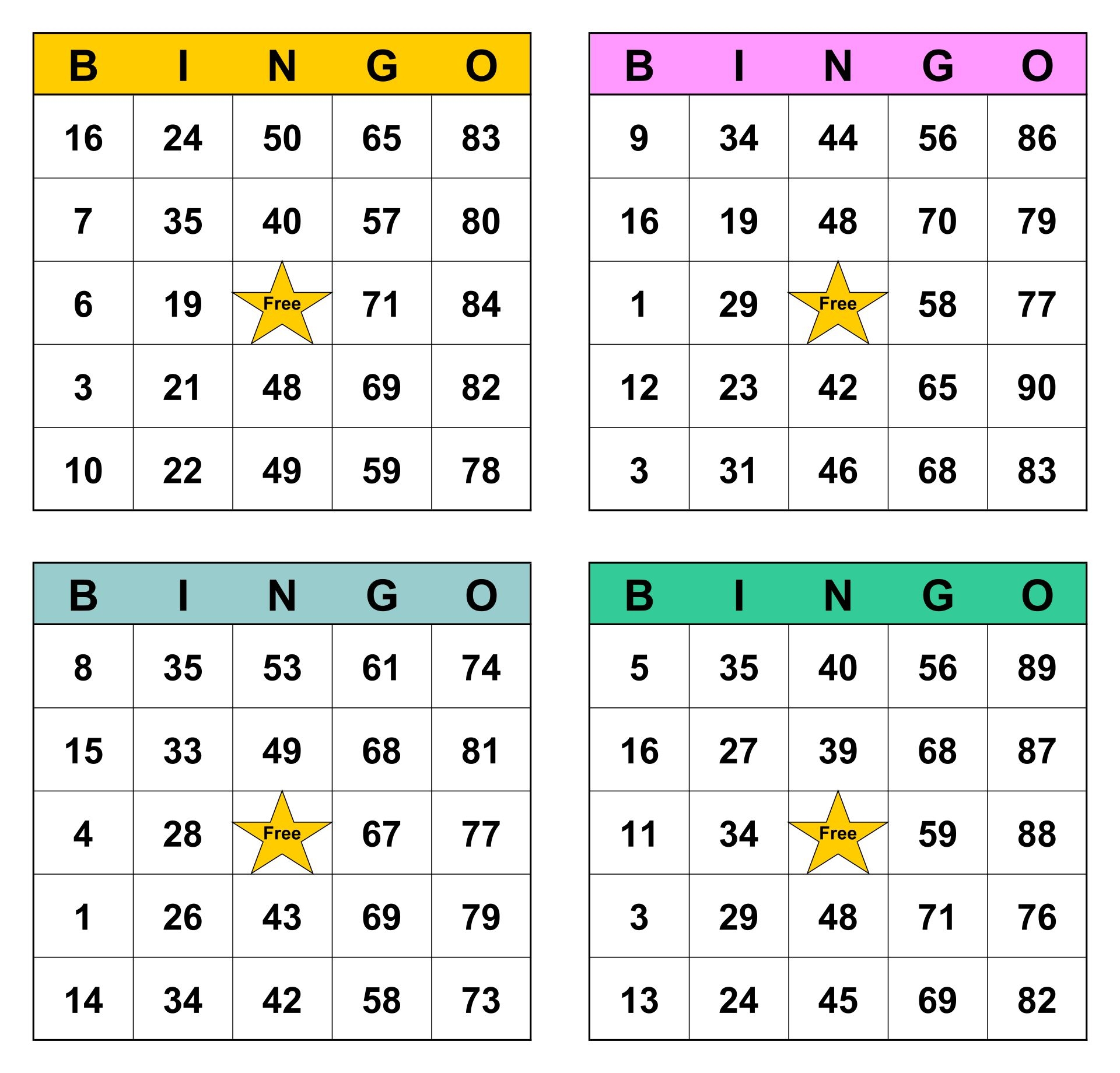 Number Bingo Cards 10 Free PDF Printables Printablee