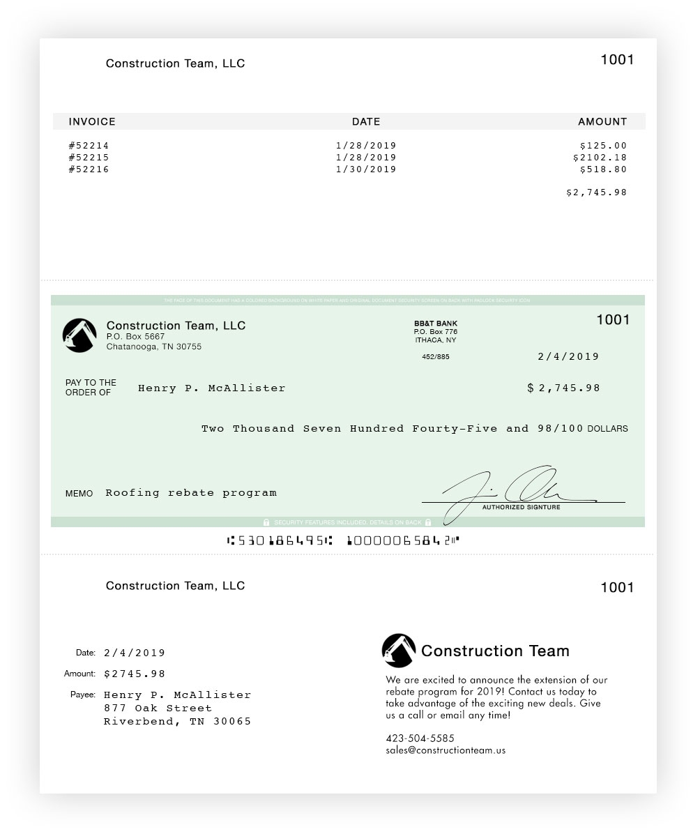 printable checks for business printable checks for business
