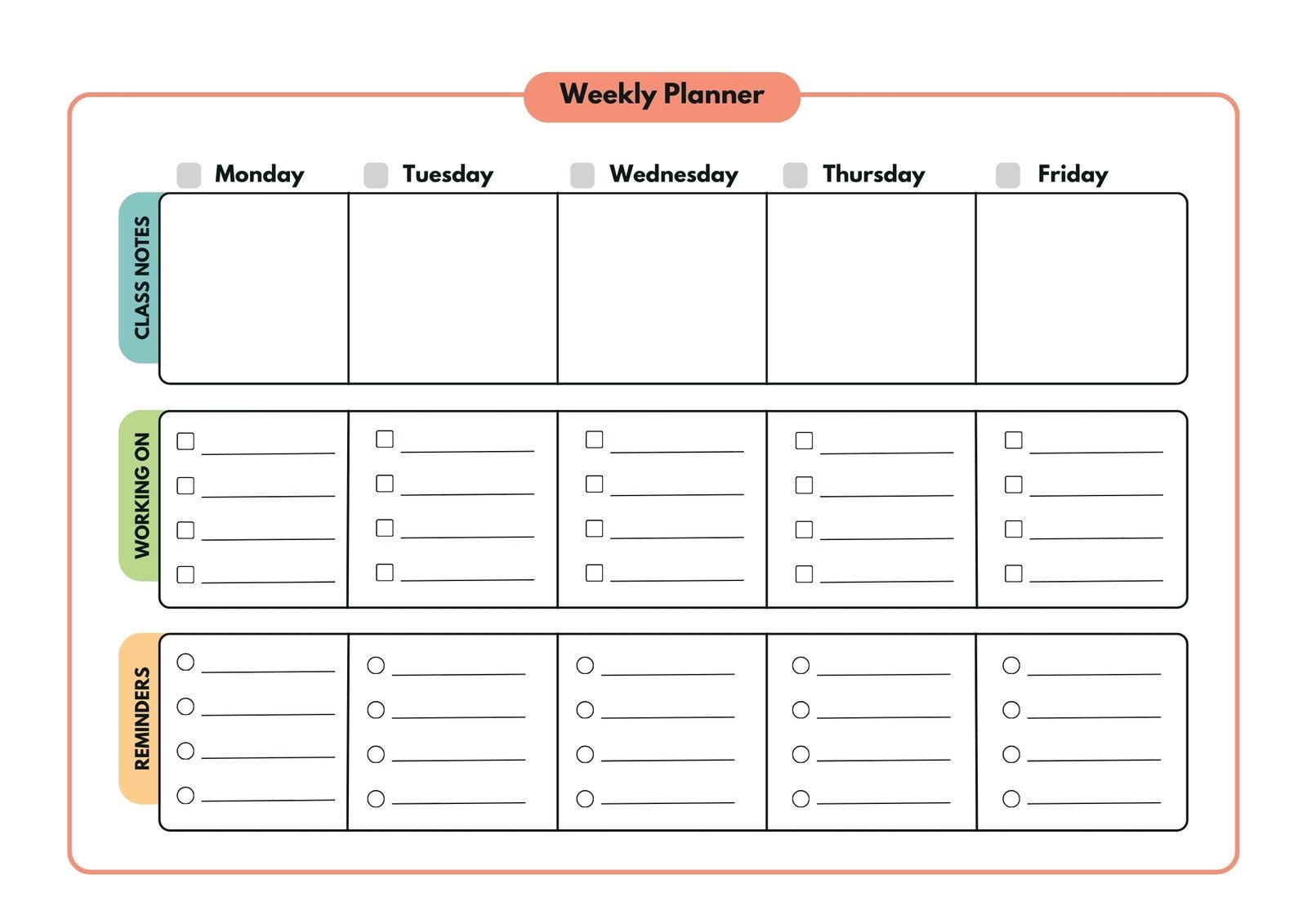 Page 12 Free And Customizable Weekly Schedule Templates Canva