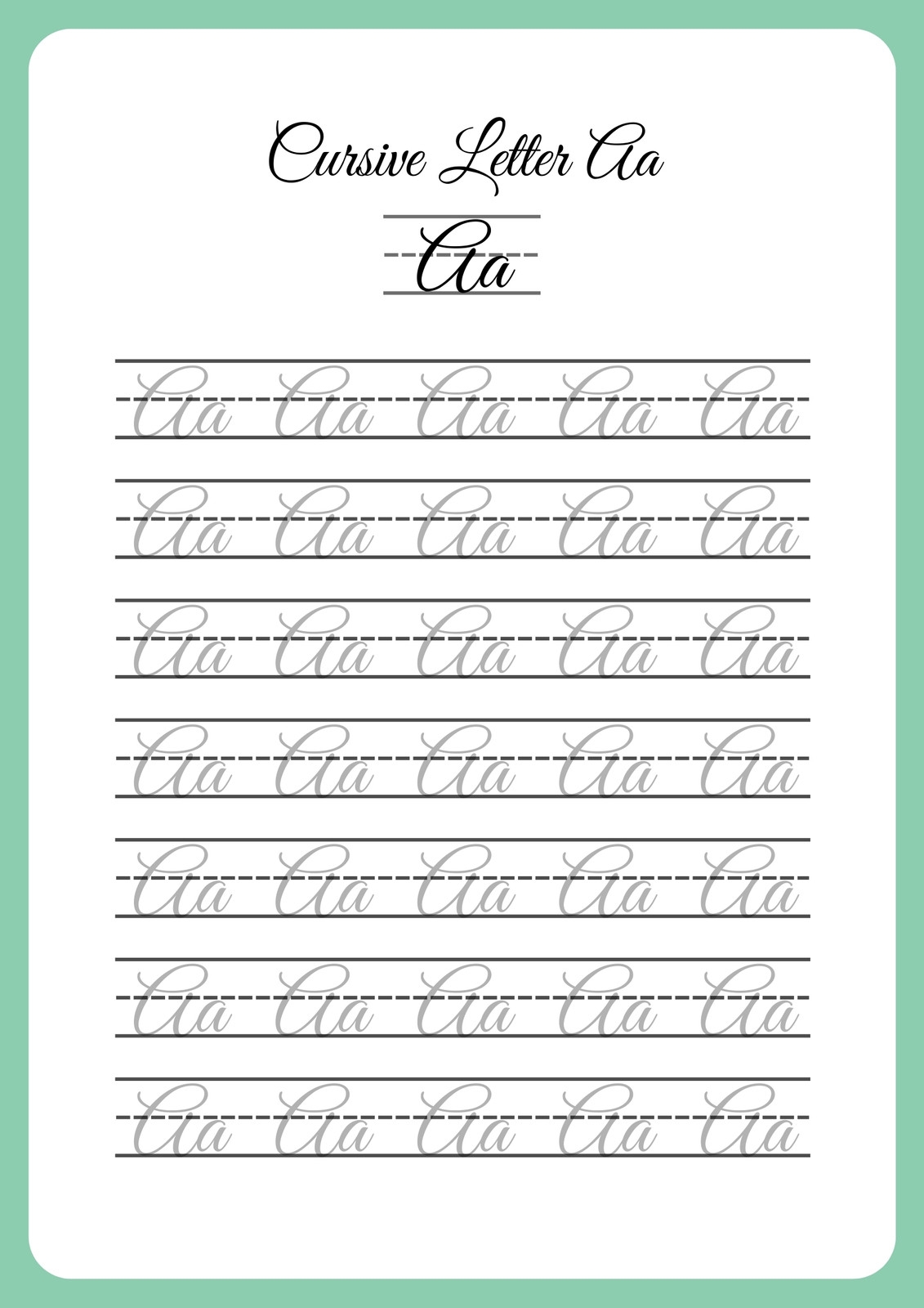 free printable handwriting