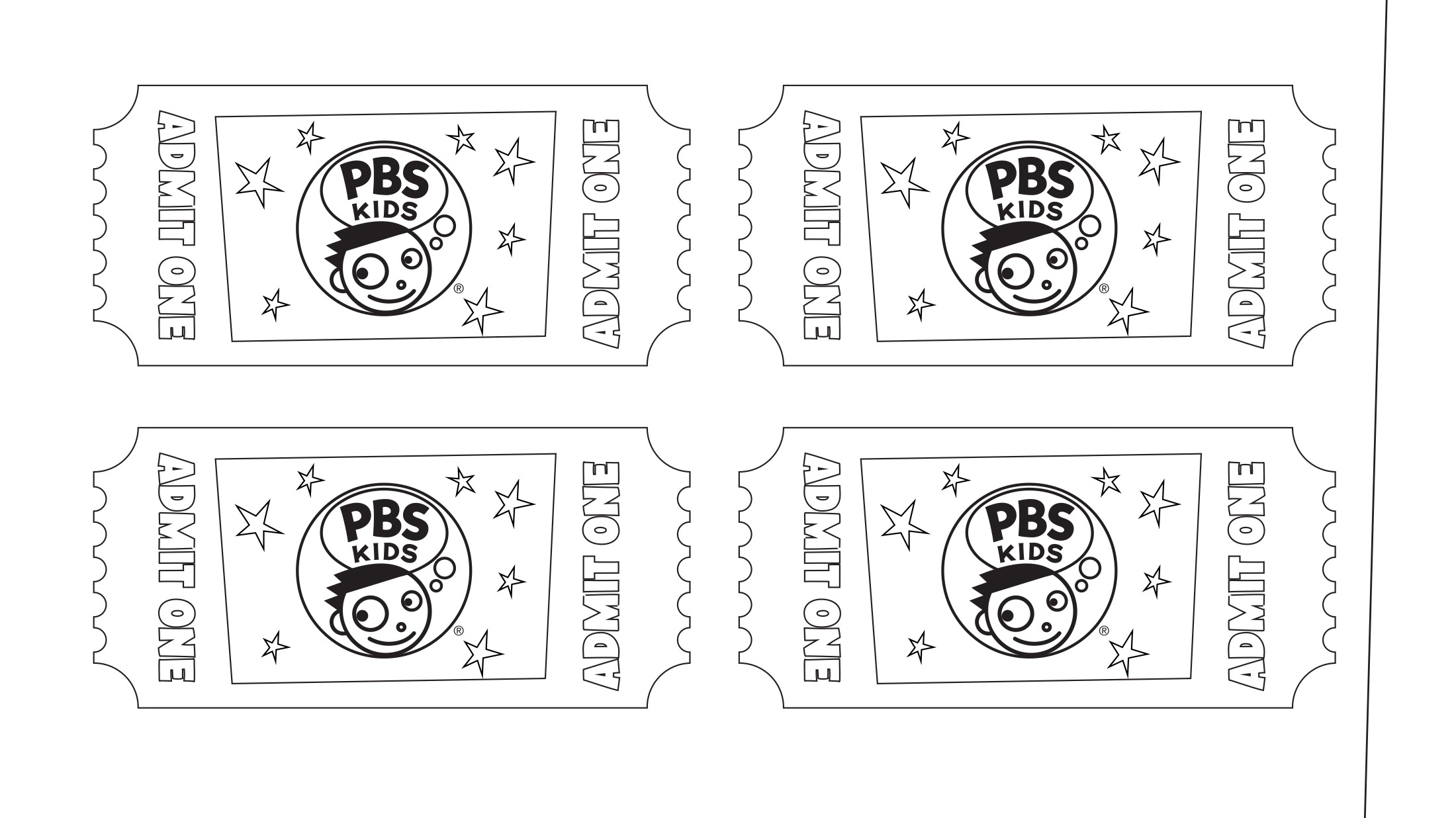 Printable Tickets For Kids