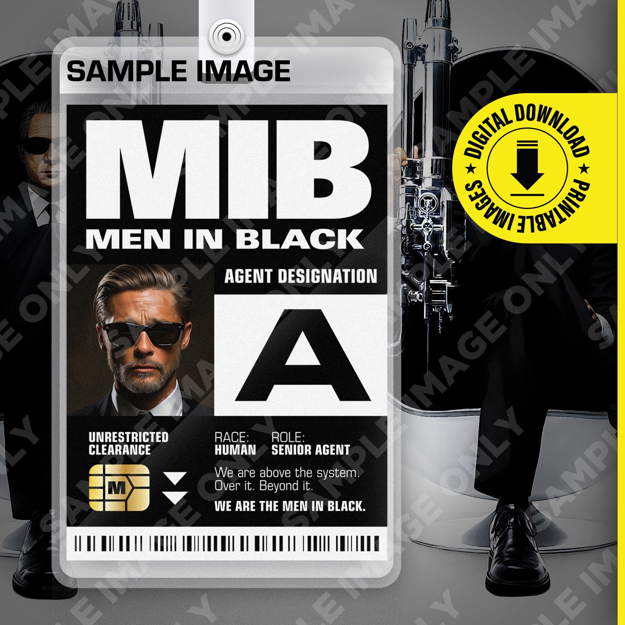 Free Printable Mib Badge Template Word