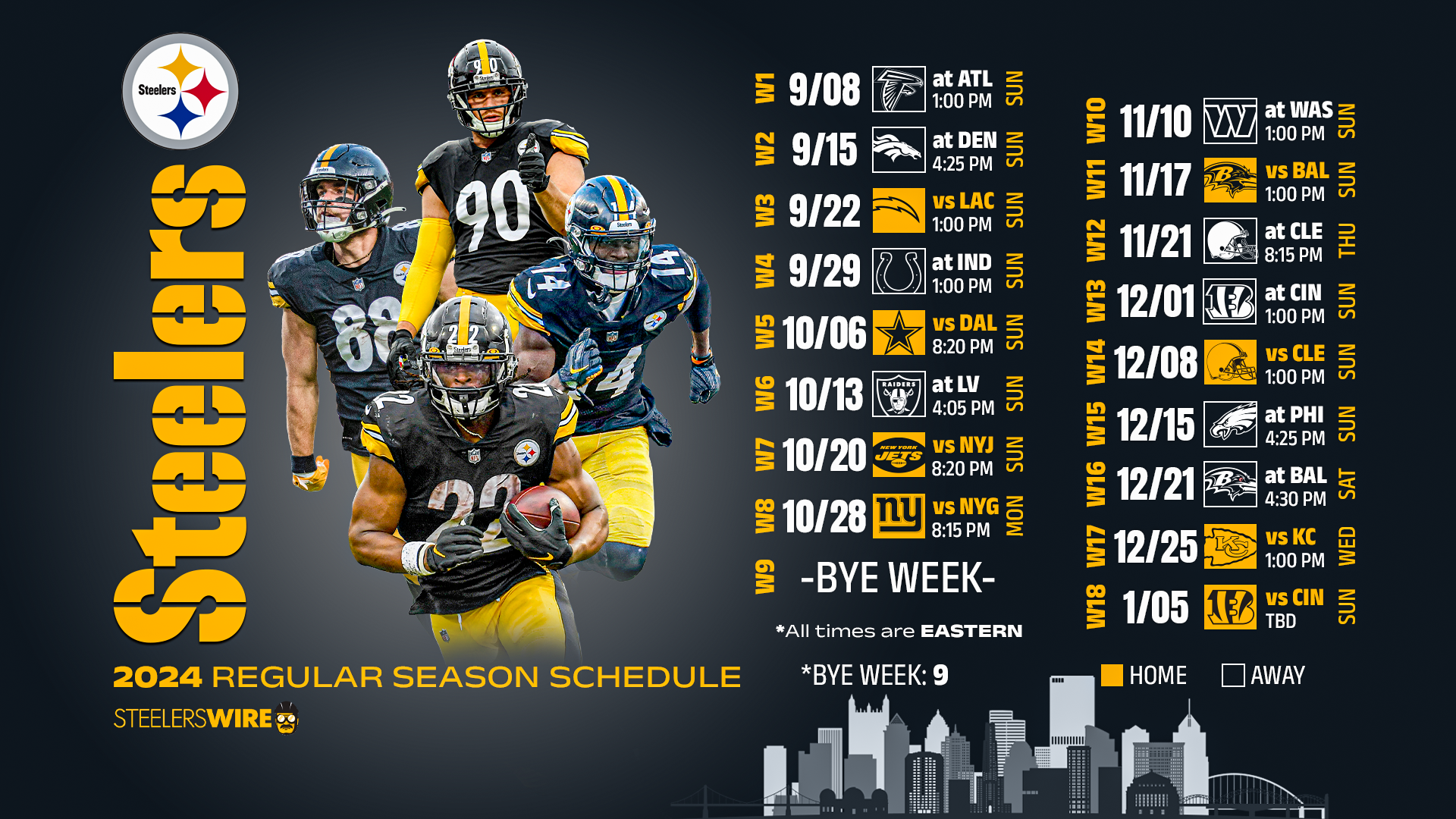 Printable Steelers Schedule