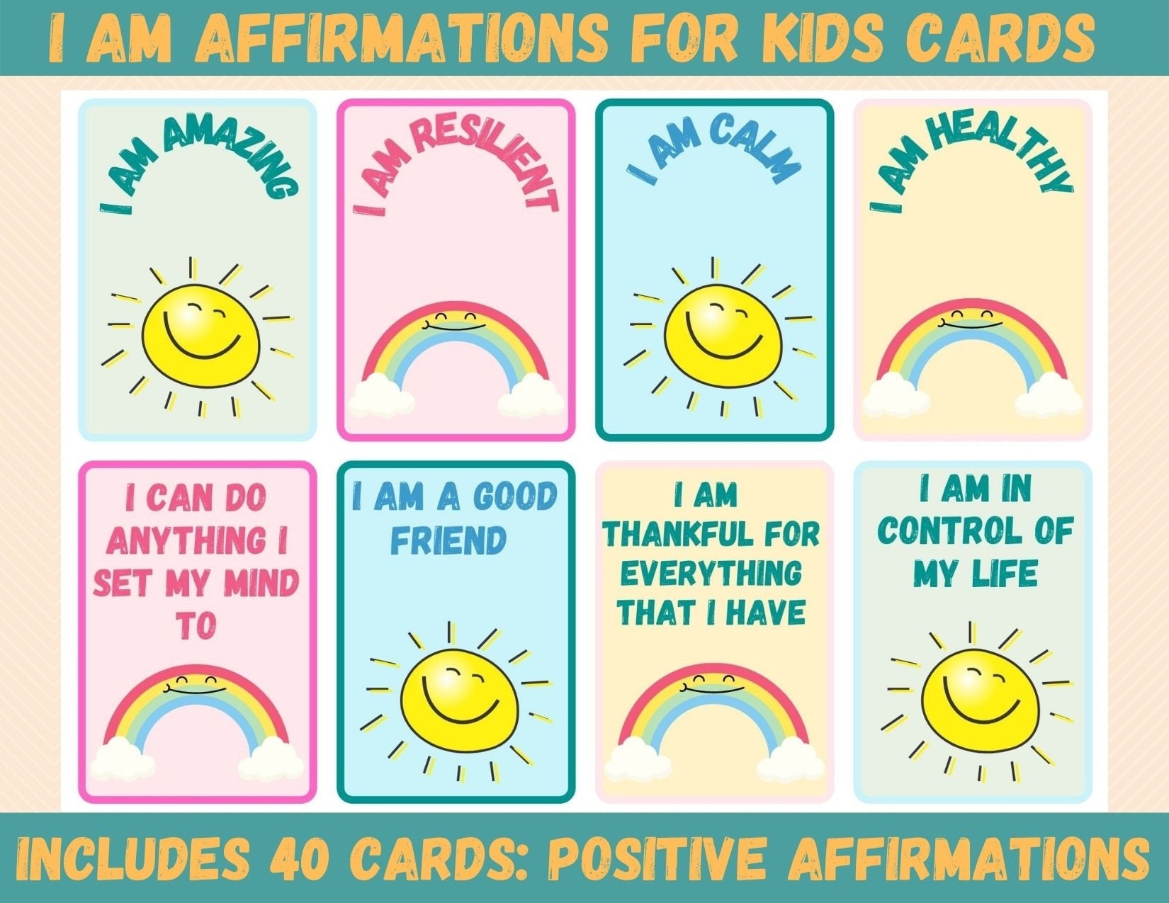 Positive Affirmations For Kids-printable