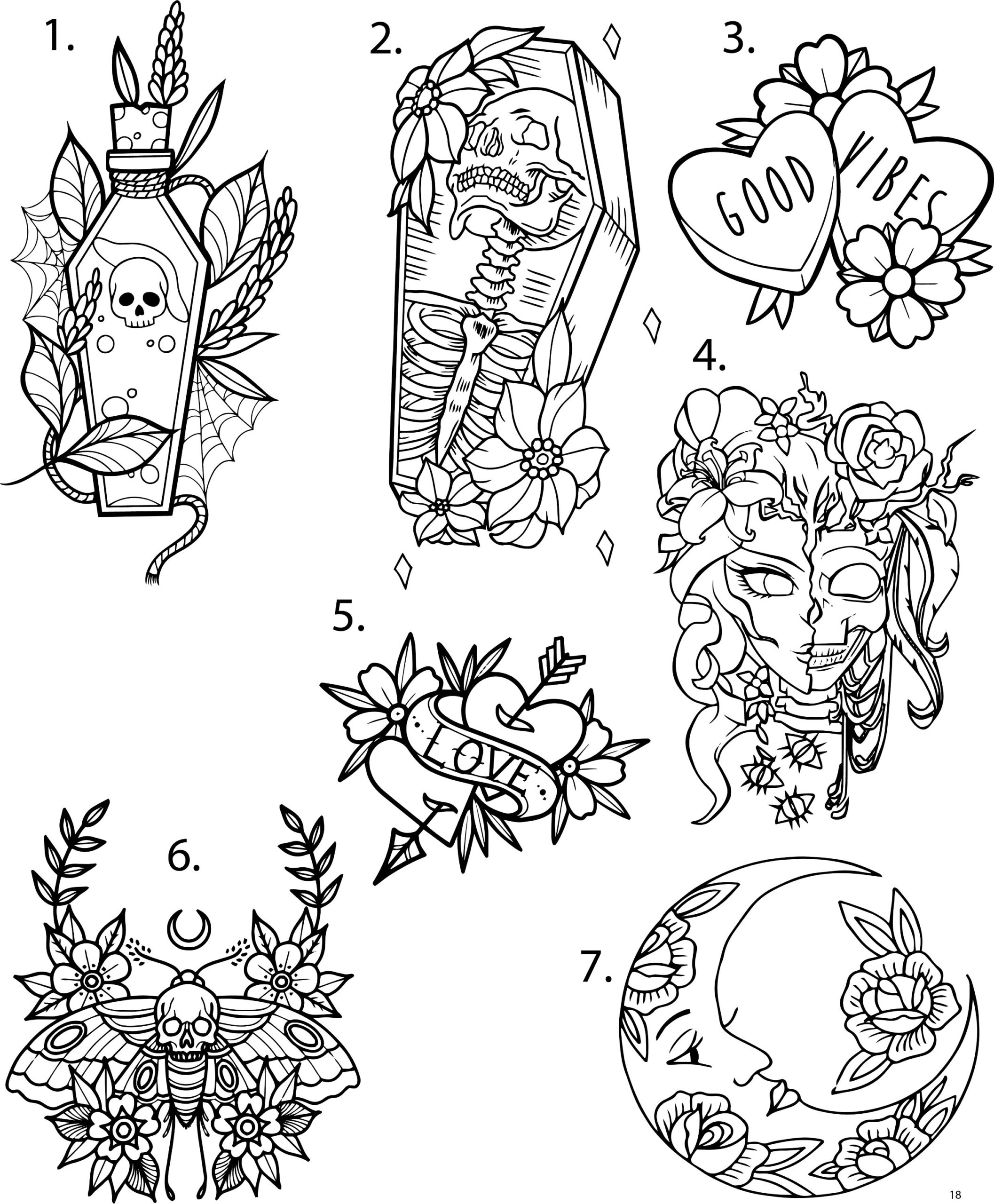 Pre cut Ready To Use Tattoo Stencils Set Of 4 Etsy New Zealand