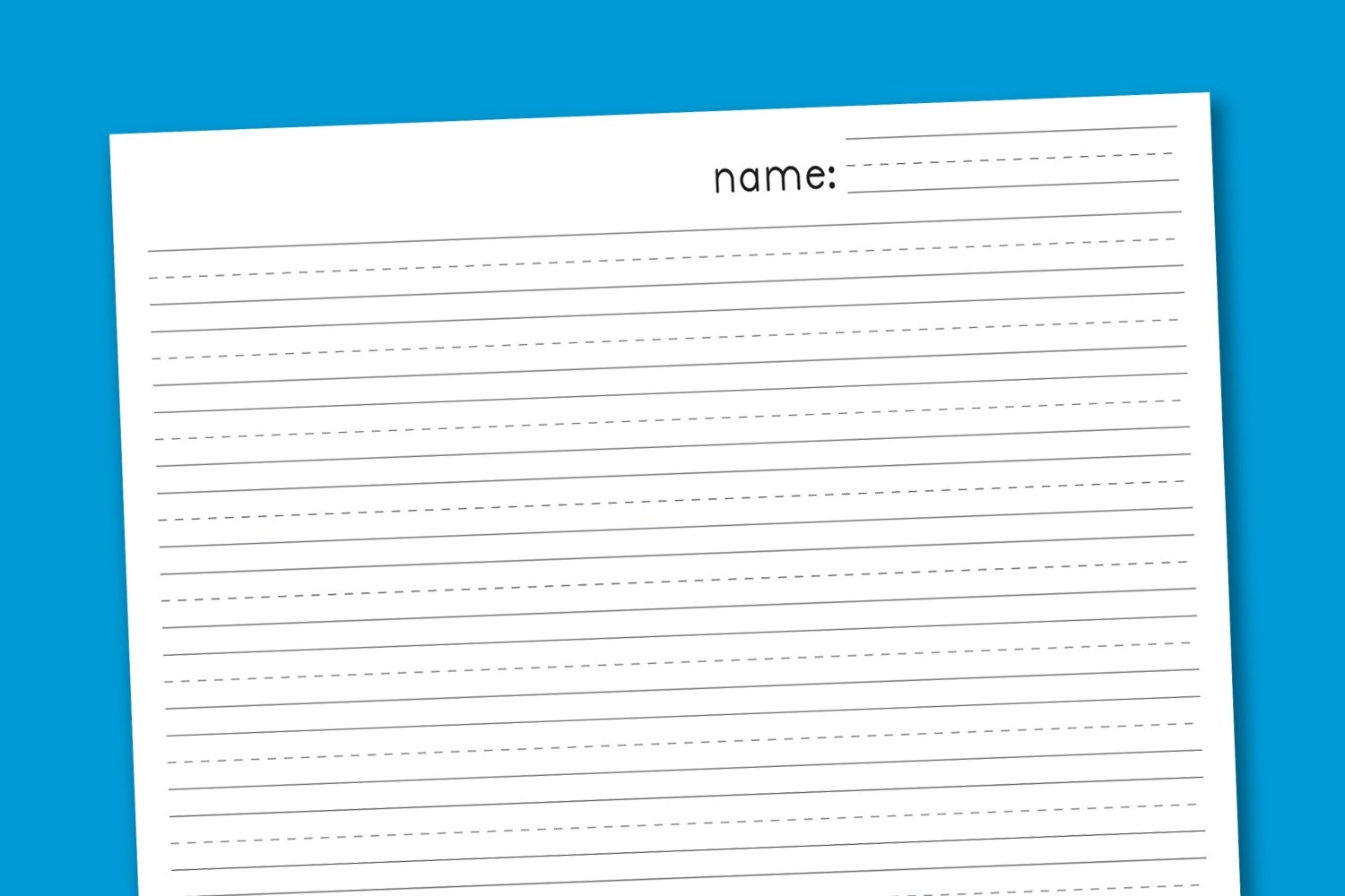 writing pages printable