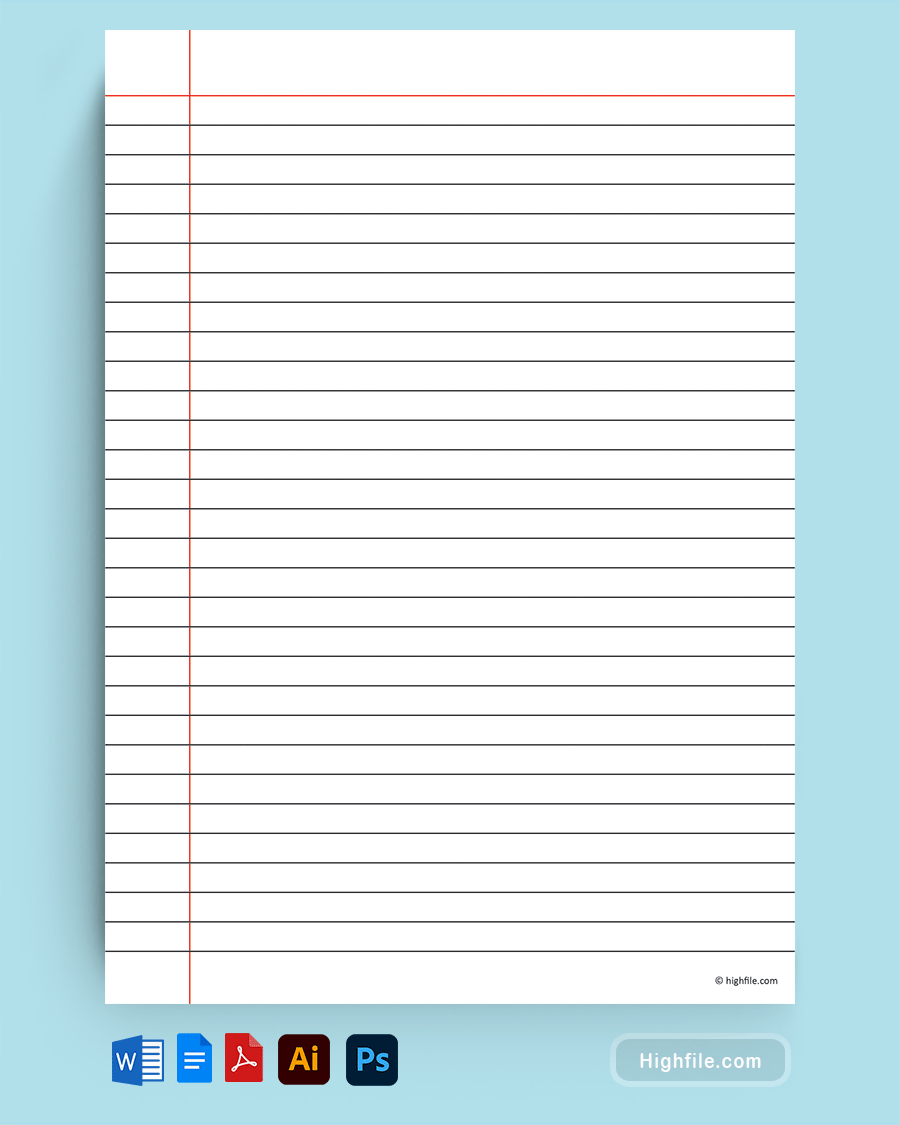 Lined A4 Paper Printable
