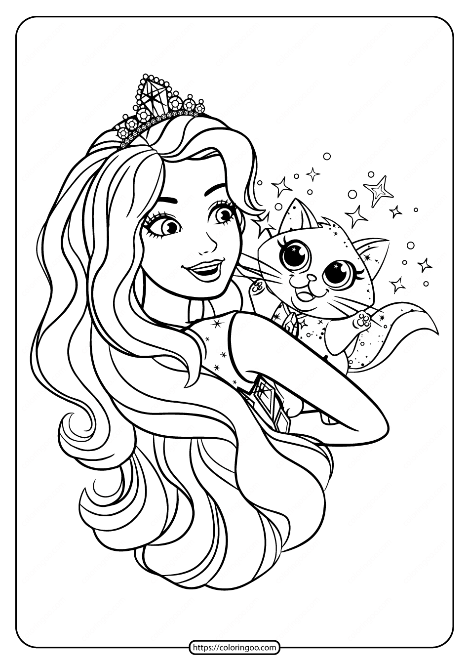 printable barbie coloring page