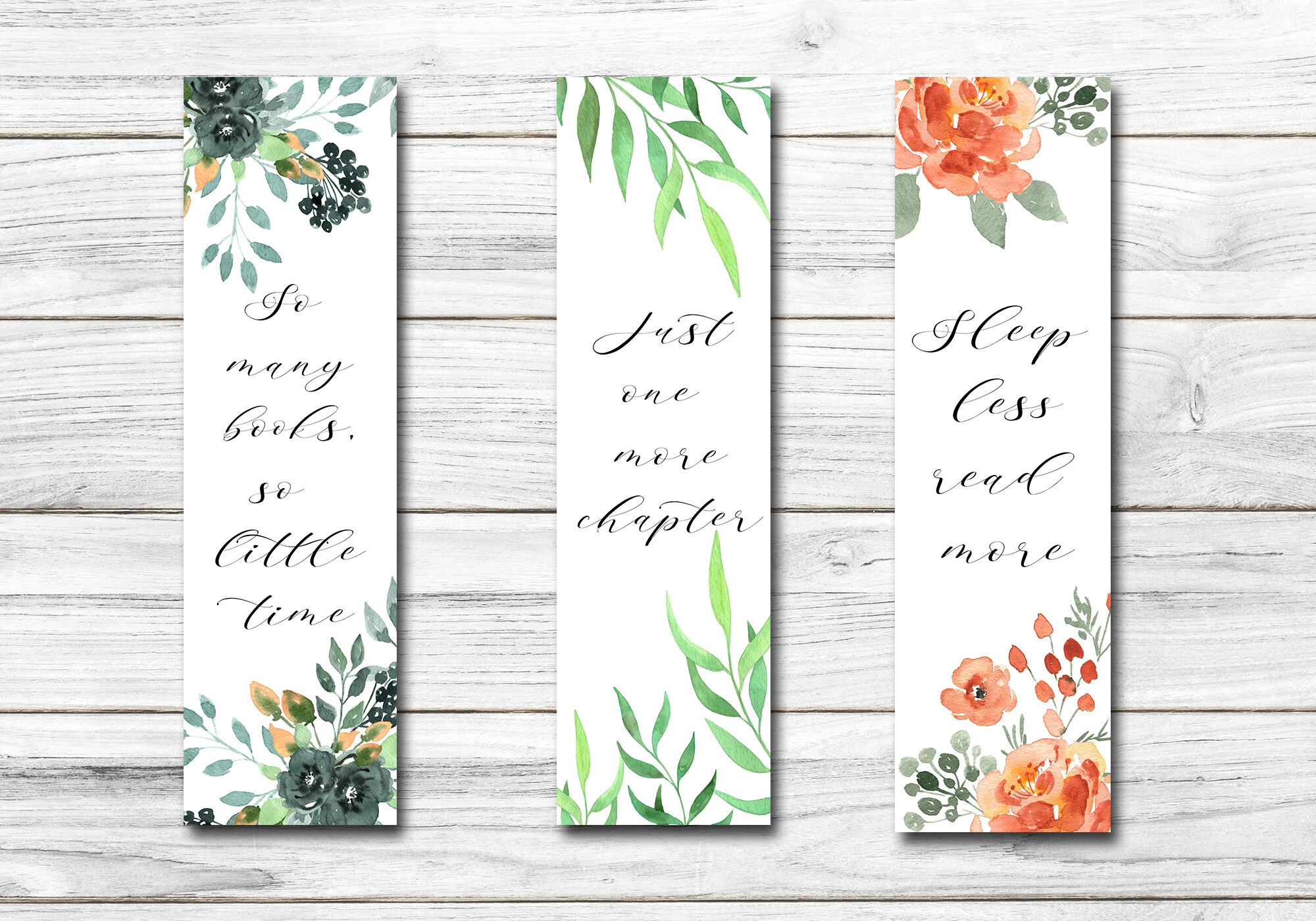 Printable Bookmarks Set Template By RED DOTS HOUSE TheHungryJPEG