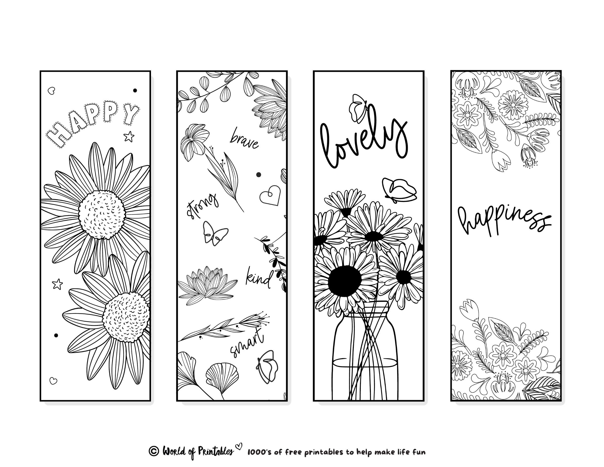 Printable Bookmark Templates