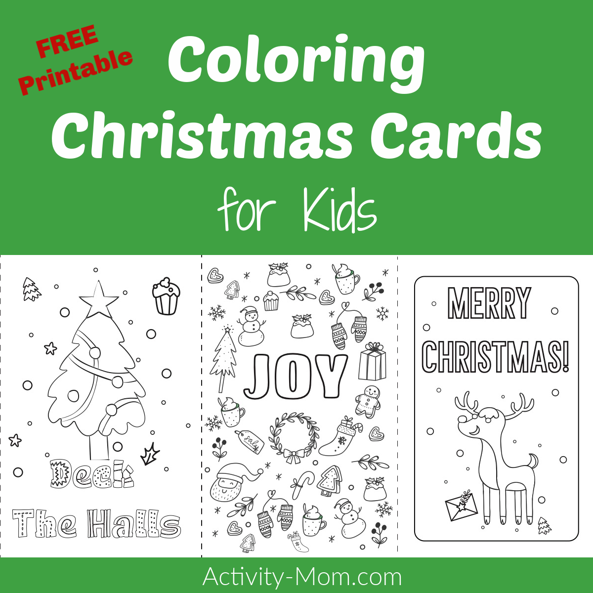 printable christmas cards for kids