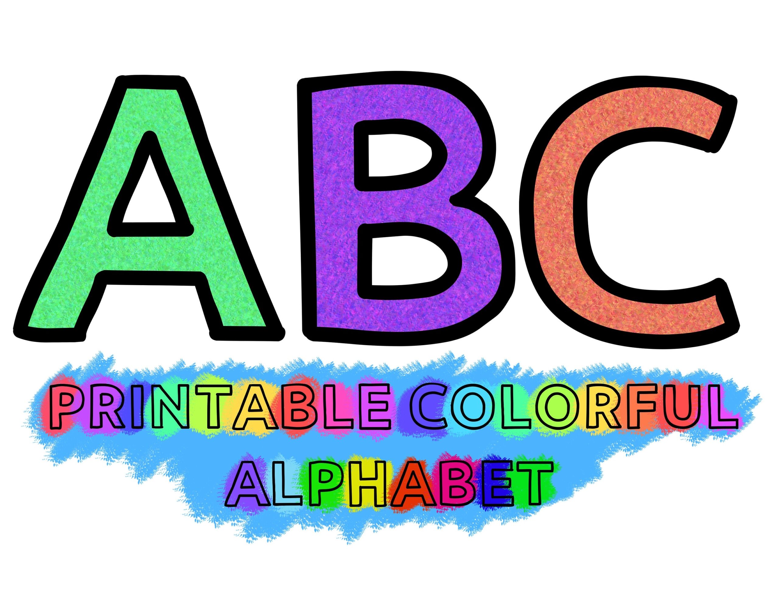 Printable Coloured Alphabet Letters Printable Party Favors