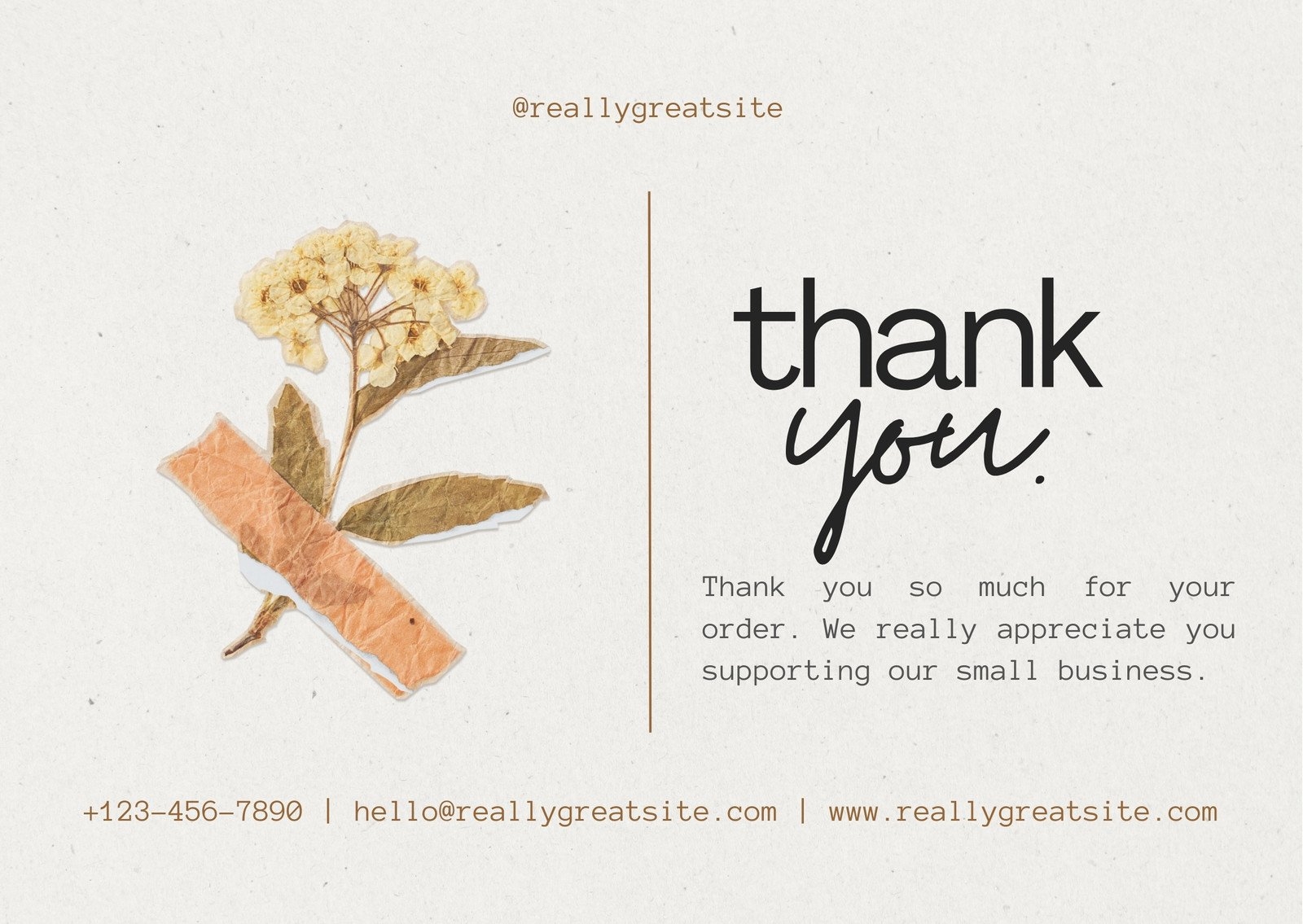 printable thank you card template