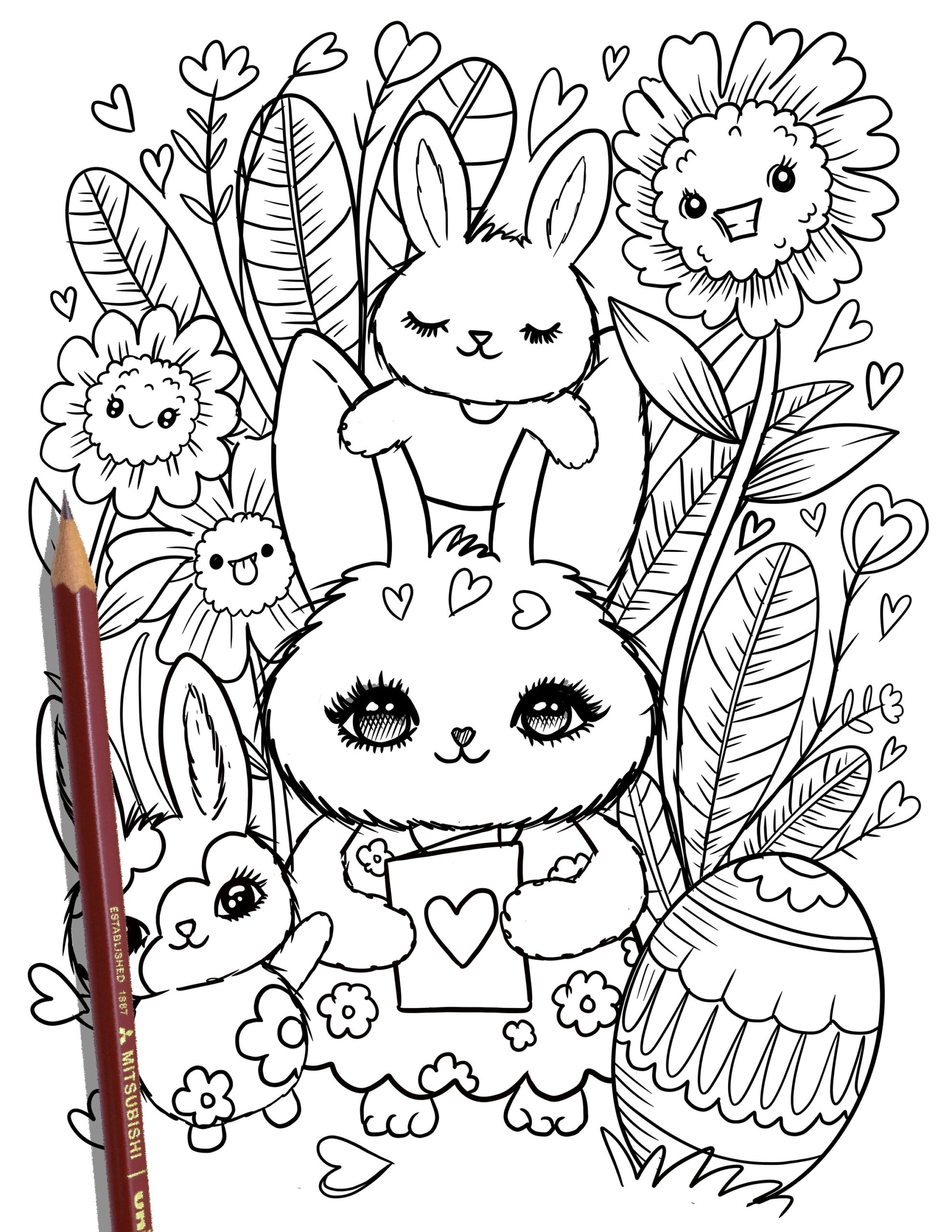 cute easter coloring pages printable