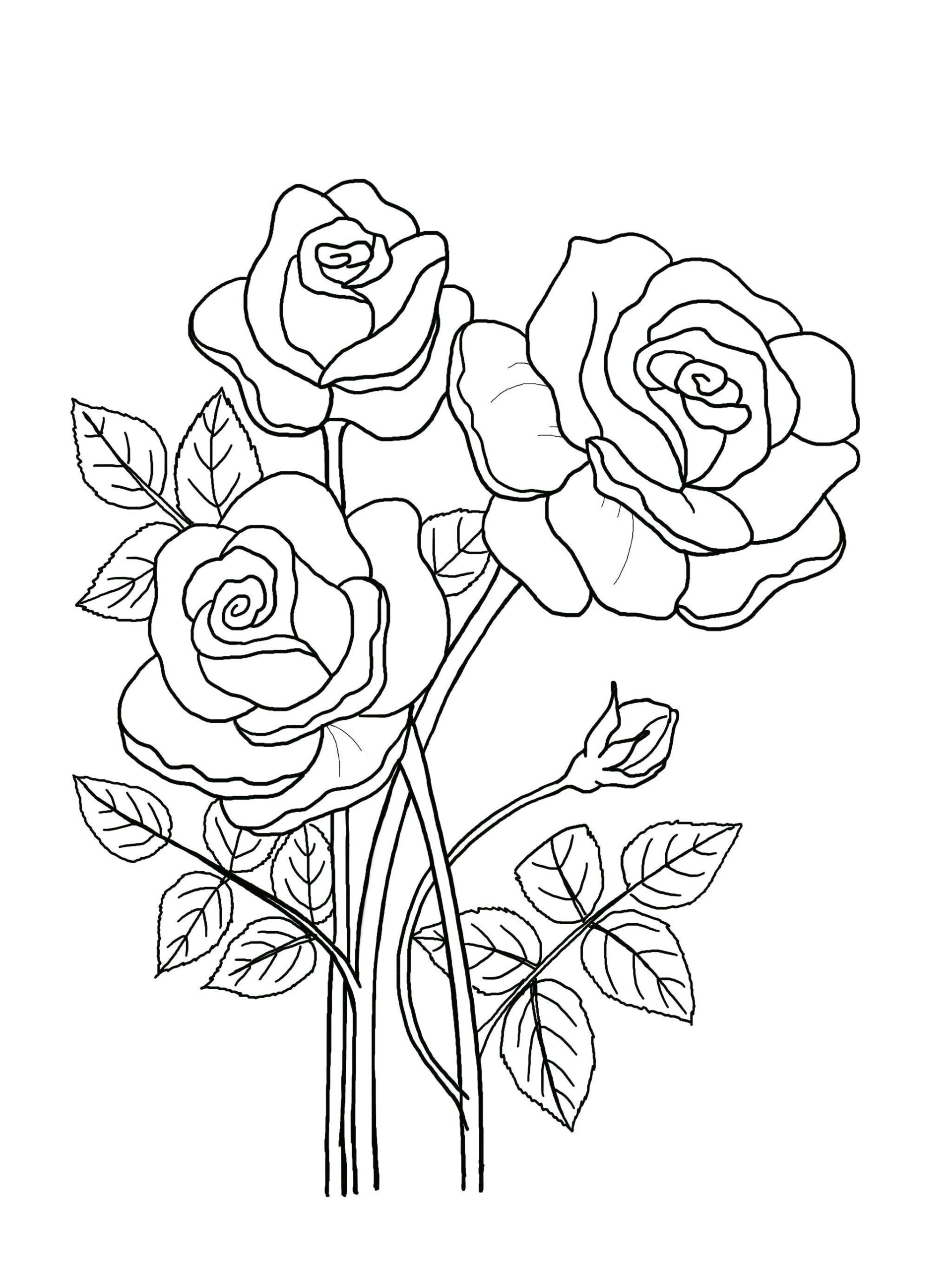 Printable Flower Coloring