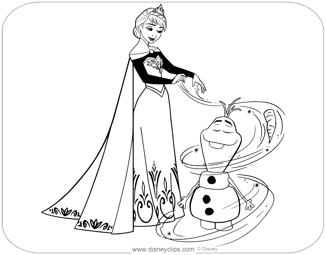 Free Coloring Pages Frozen Printable