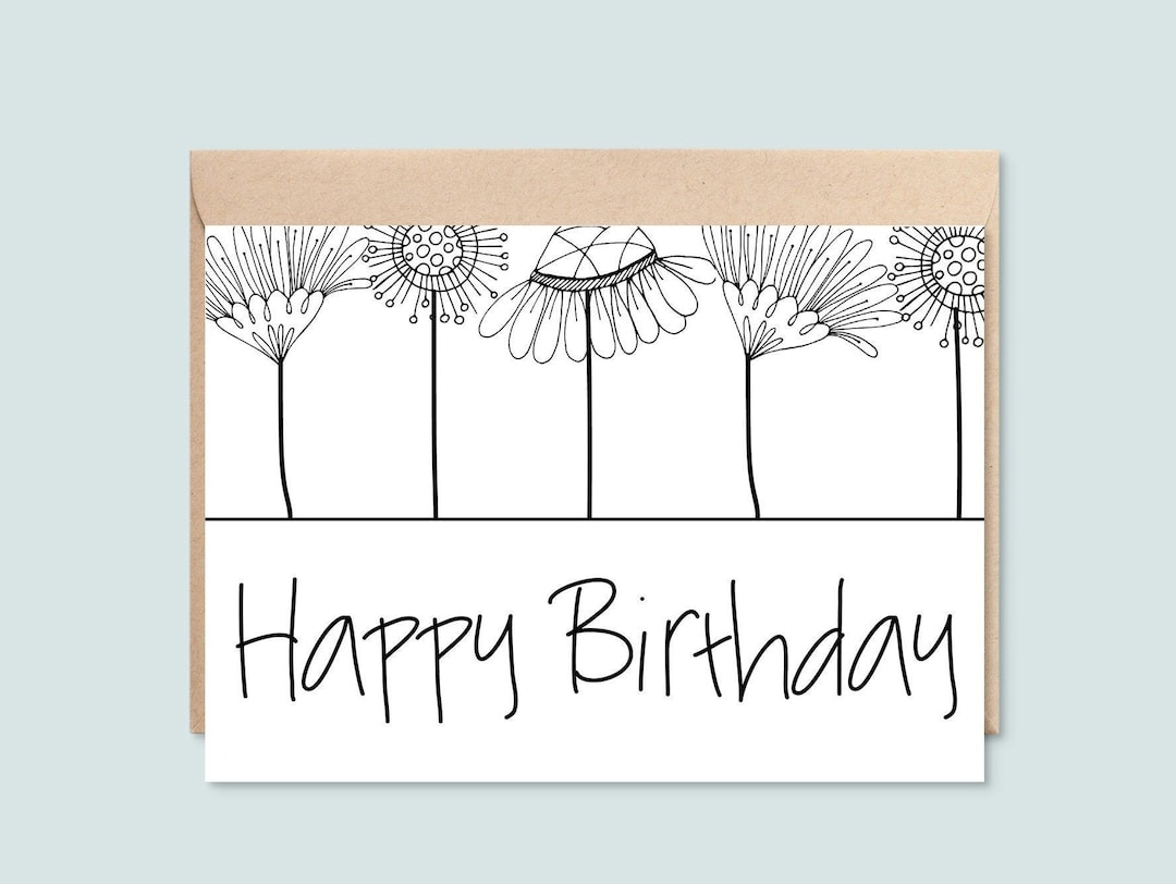 Black And White Greeting Cards Printable