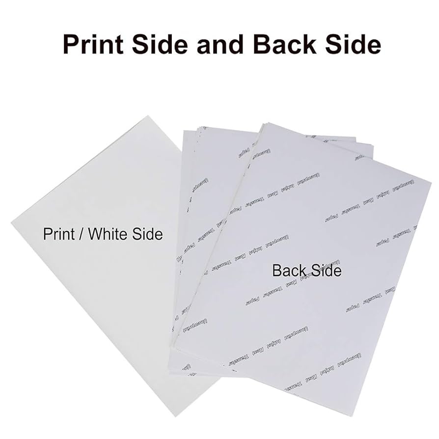 Printable Heat Transfer Vinyl Paper Inkjet Printer Iron On HTV For Dark Fabrics Or T shirts A4 Size Pack Of 10 Amazon sg Office Products