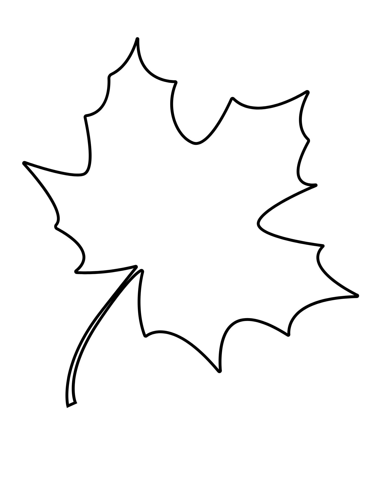 Printable Leaf Outlines