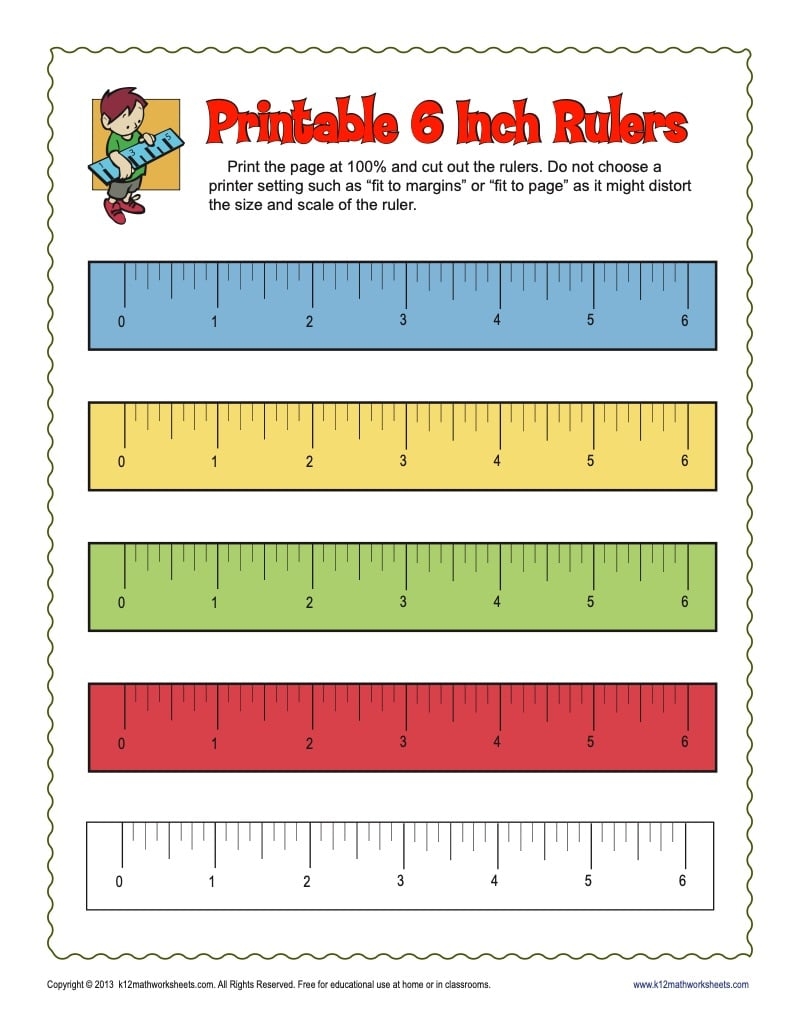 Printable Mm Ruler U0026 Inches Ruler K12 Math Worksheets 