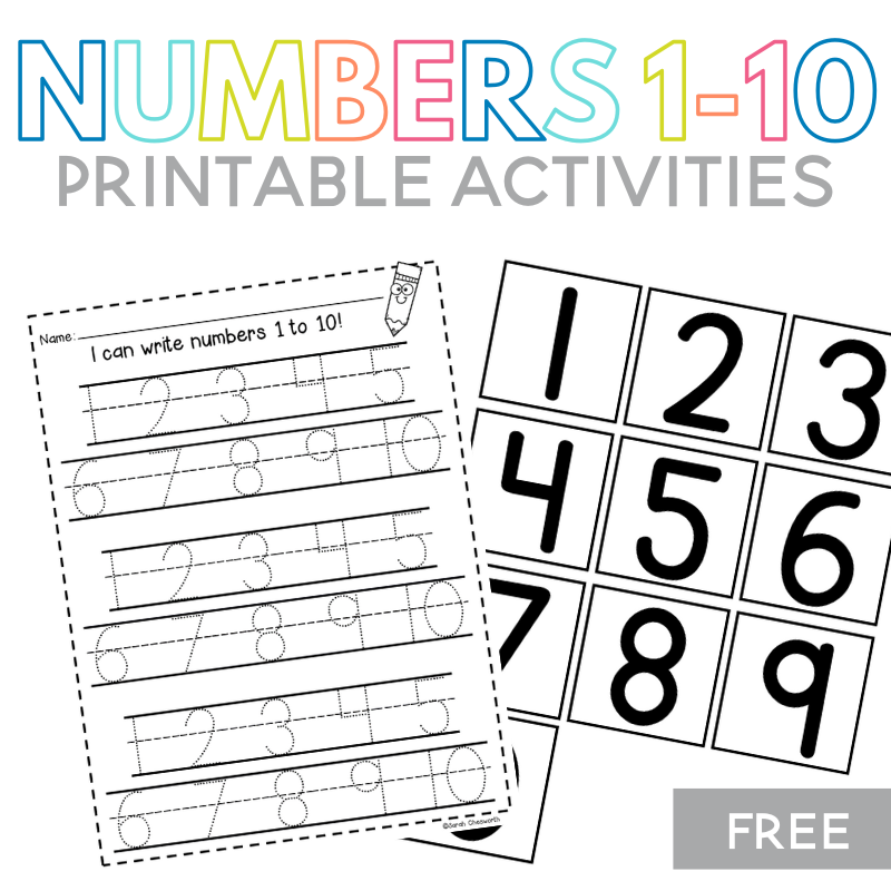 Printable Numbers 1 10 Sarah Chesworth