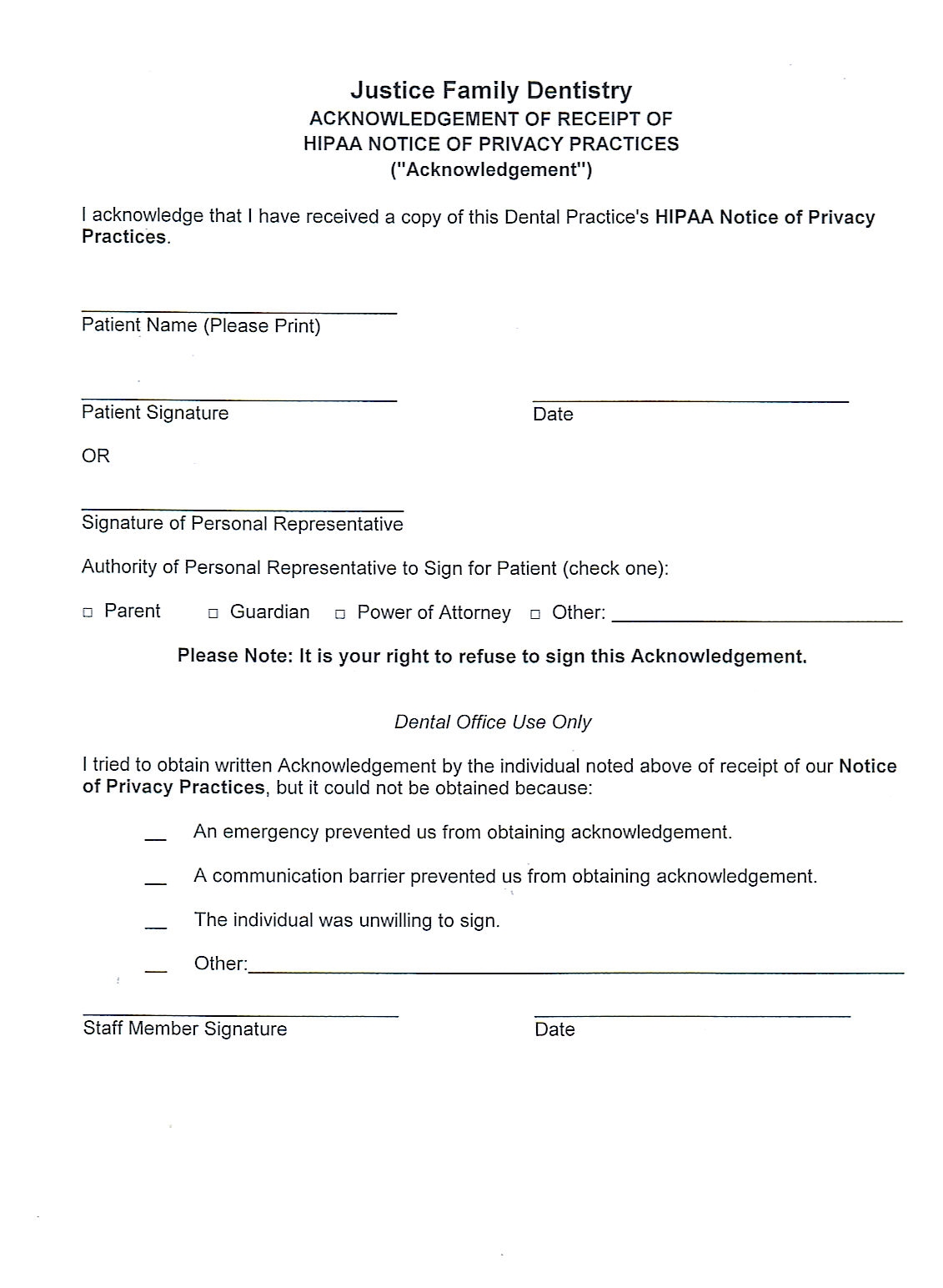 free medical office forms printable