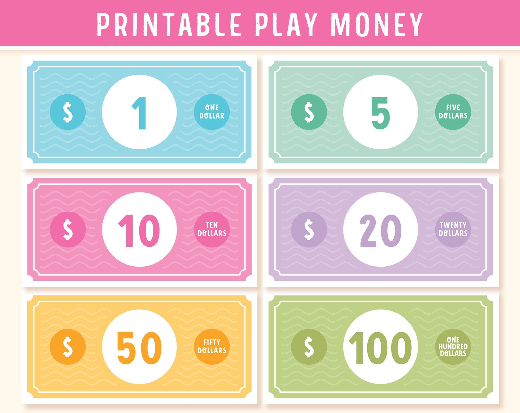 Printable Money For Kids