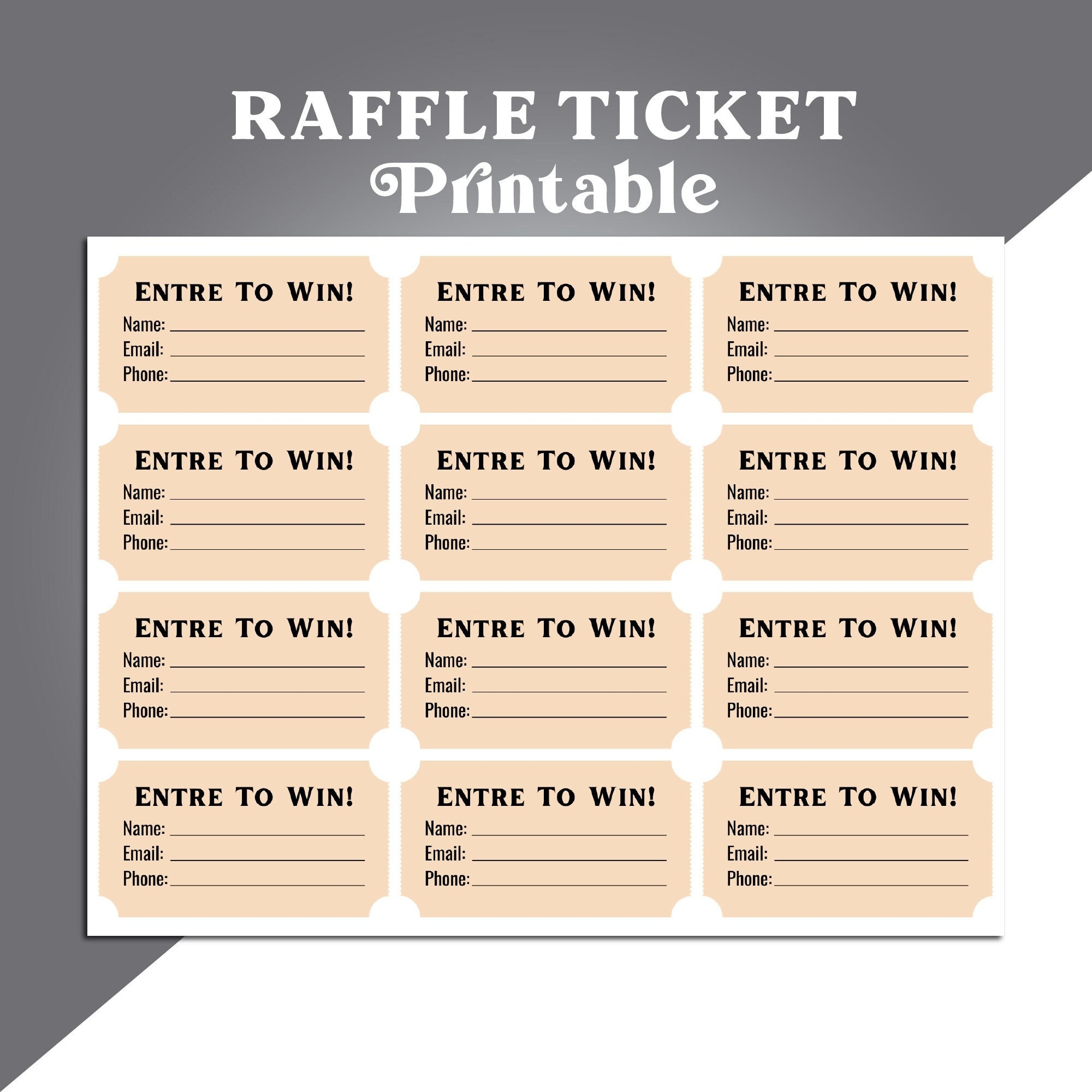 Printable Sheet Of Tickets