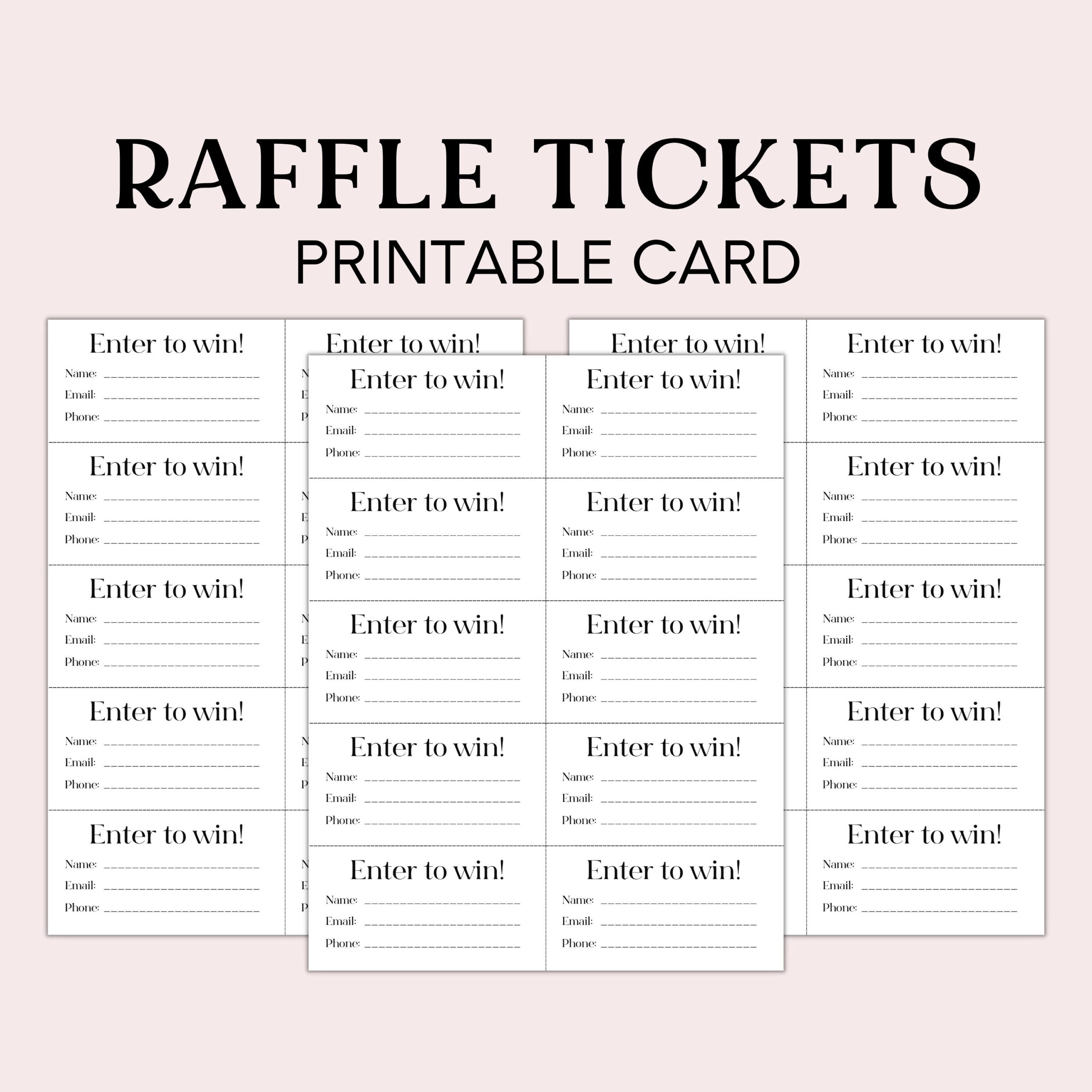 Printable Tickets Etsy