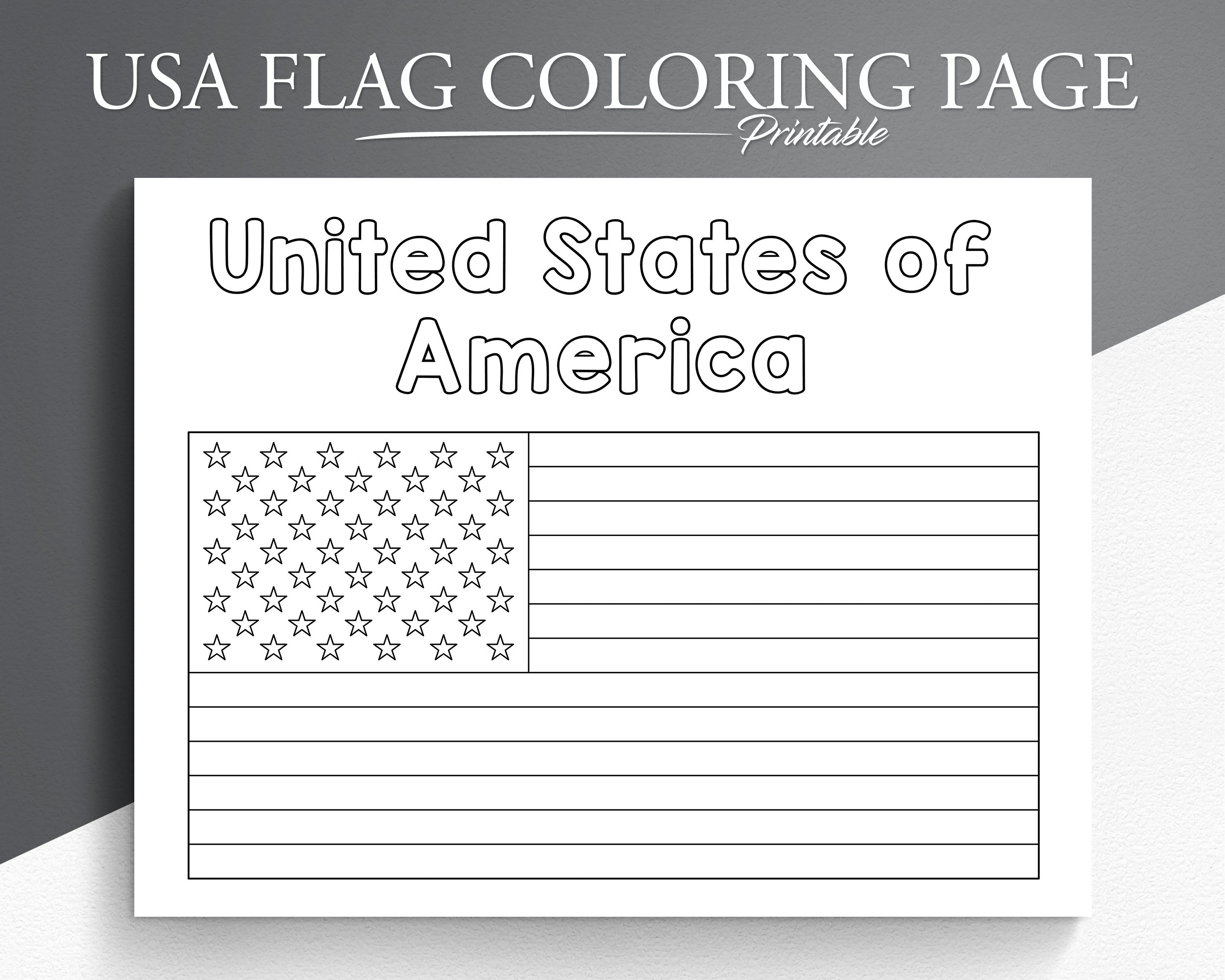 Printable USA Flag Coloring Page American Flag Coloring Page 